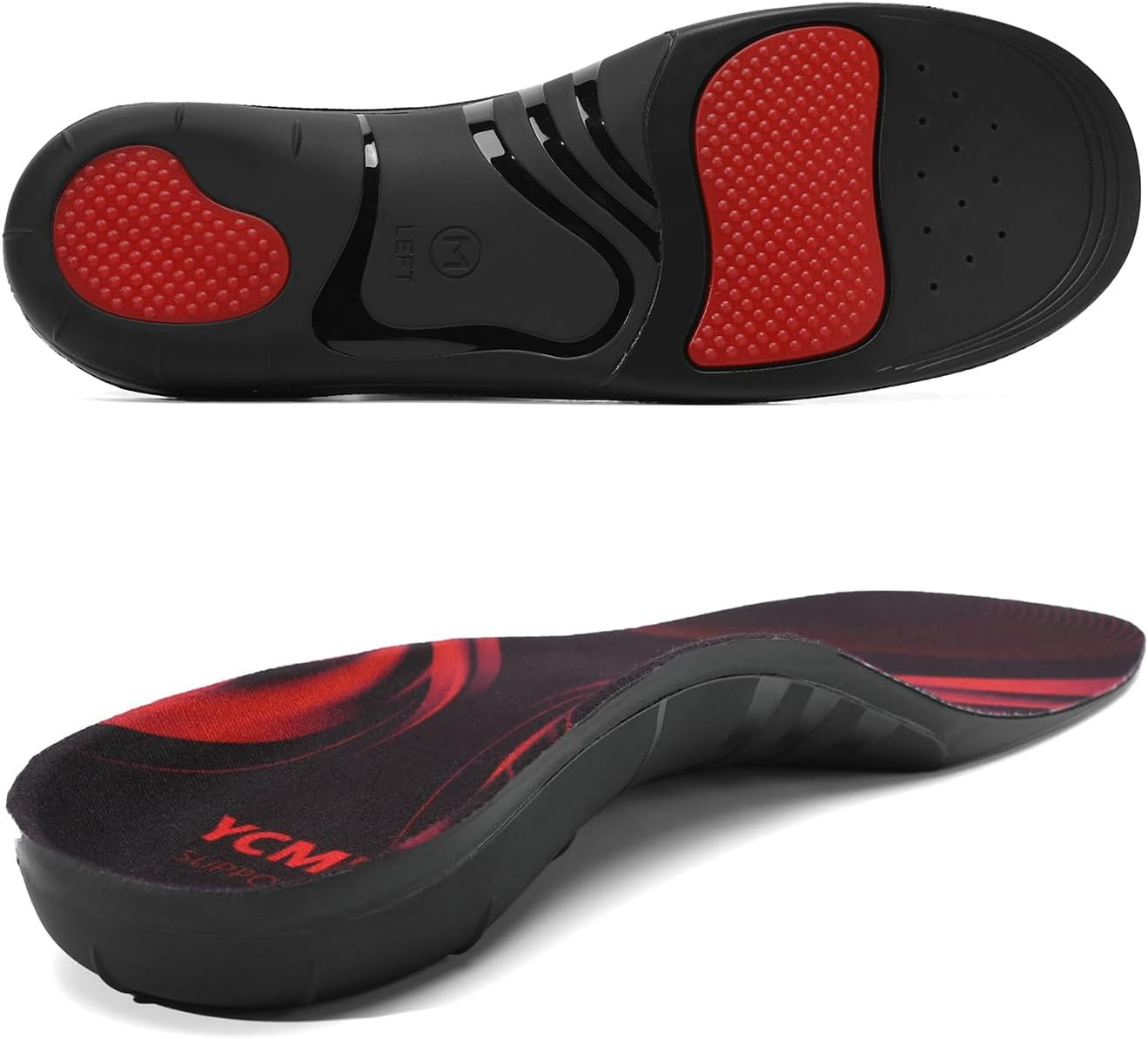 Heavy-Duty Orthotic Insoles for Plantar Fasciitis Relief 220+ Lbs 1.4-Inch High