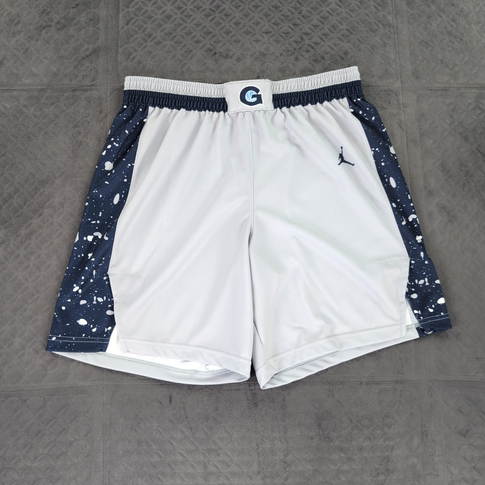 Georgetown Hoyas Basketball Shorts Jordan Brand 7" Cement Gray Men Large