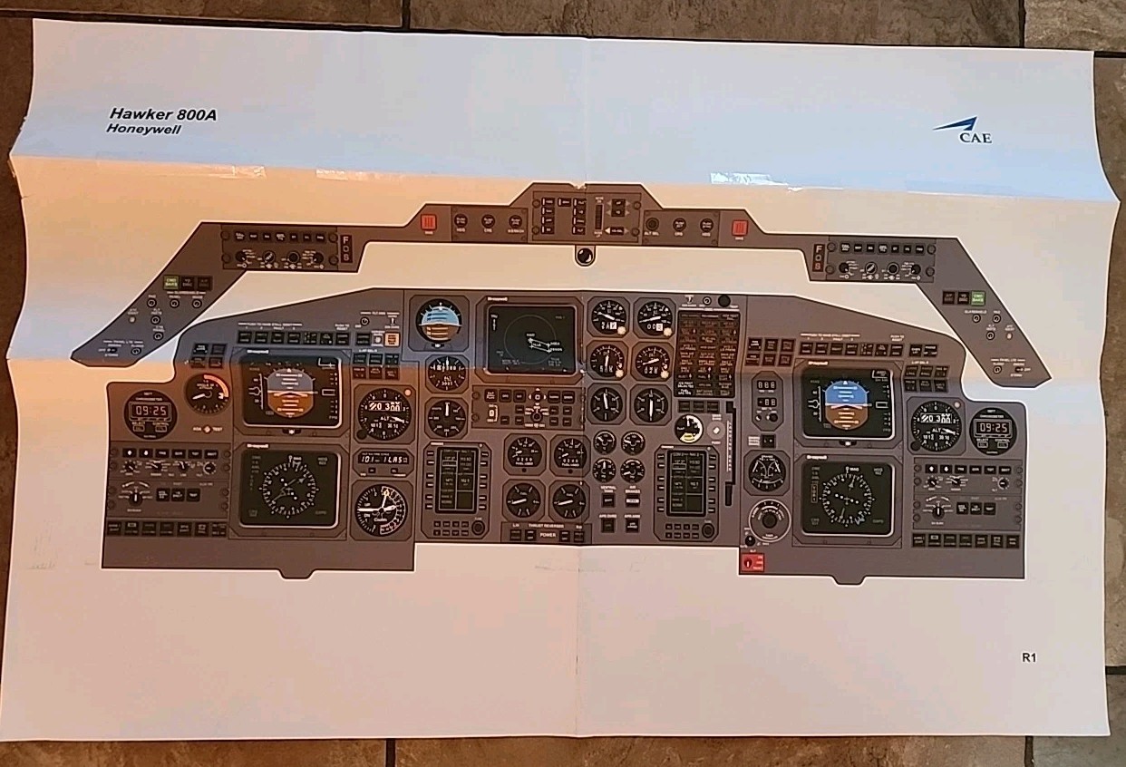 Hawker 800XP Instrument Panel Posters