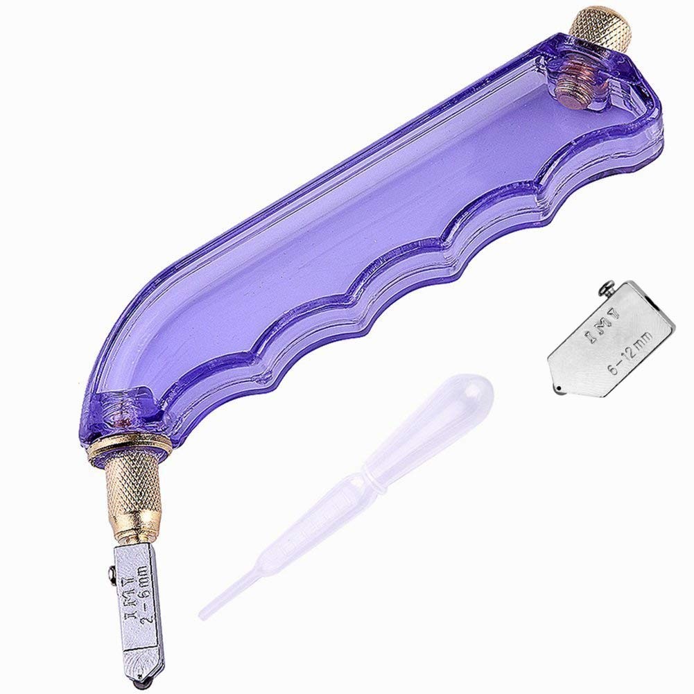 Grip Oil Feed Glass Cutter Tungsten Carbide, Professional Stained Glass Cutti...
