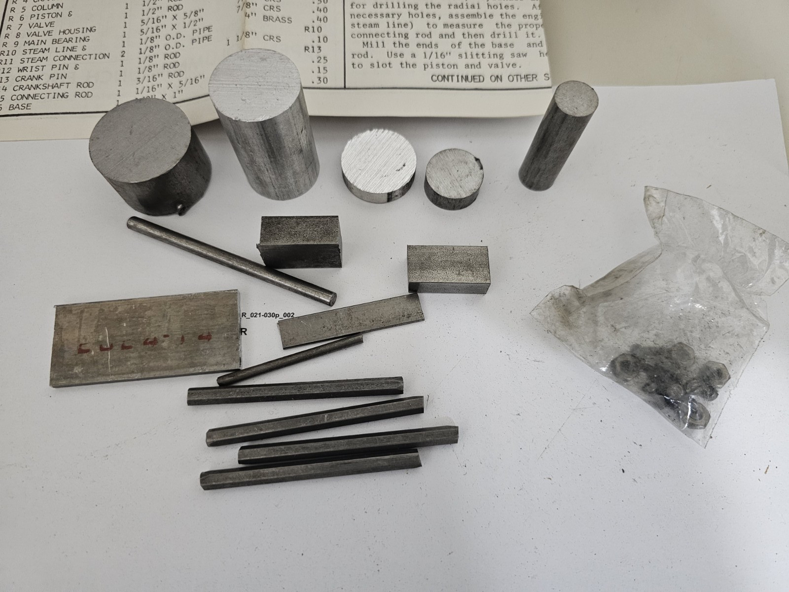 Caldwell Industires Open Column Launch Engine Kit and Plans Missing Brass Pipe