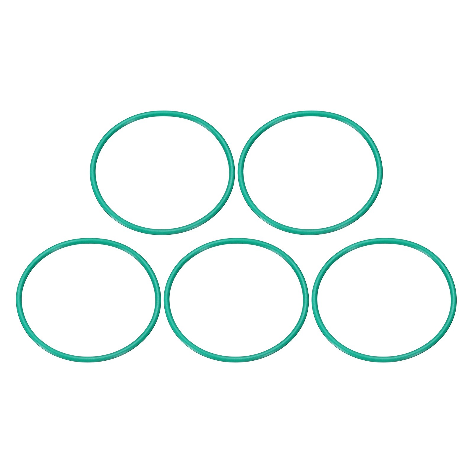 5 Pcs Fluorine Rubber O-Rings 60mm OD 55.2mm ID 2.4mm Width Round Sealing O Ring