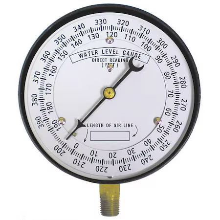 Duro Ca566 Well Water Level Gauge,  +/-2.00%, Black