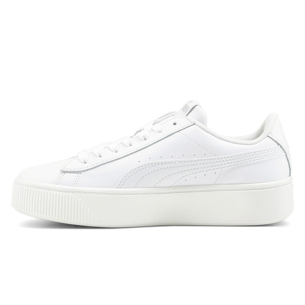 PUMA Vikky Stacked Lace Up Womens White Sneakers Casual Shoes 369143-02