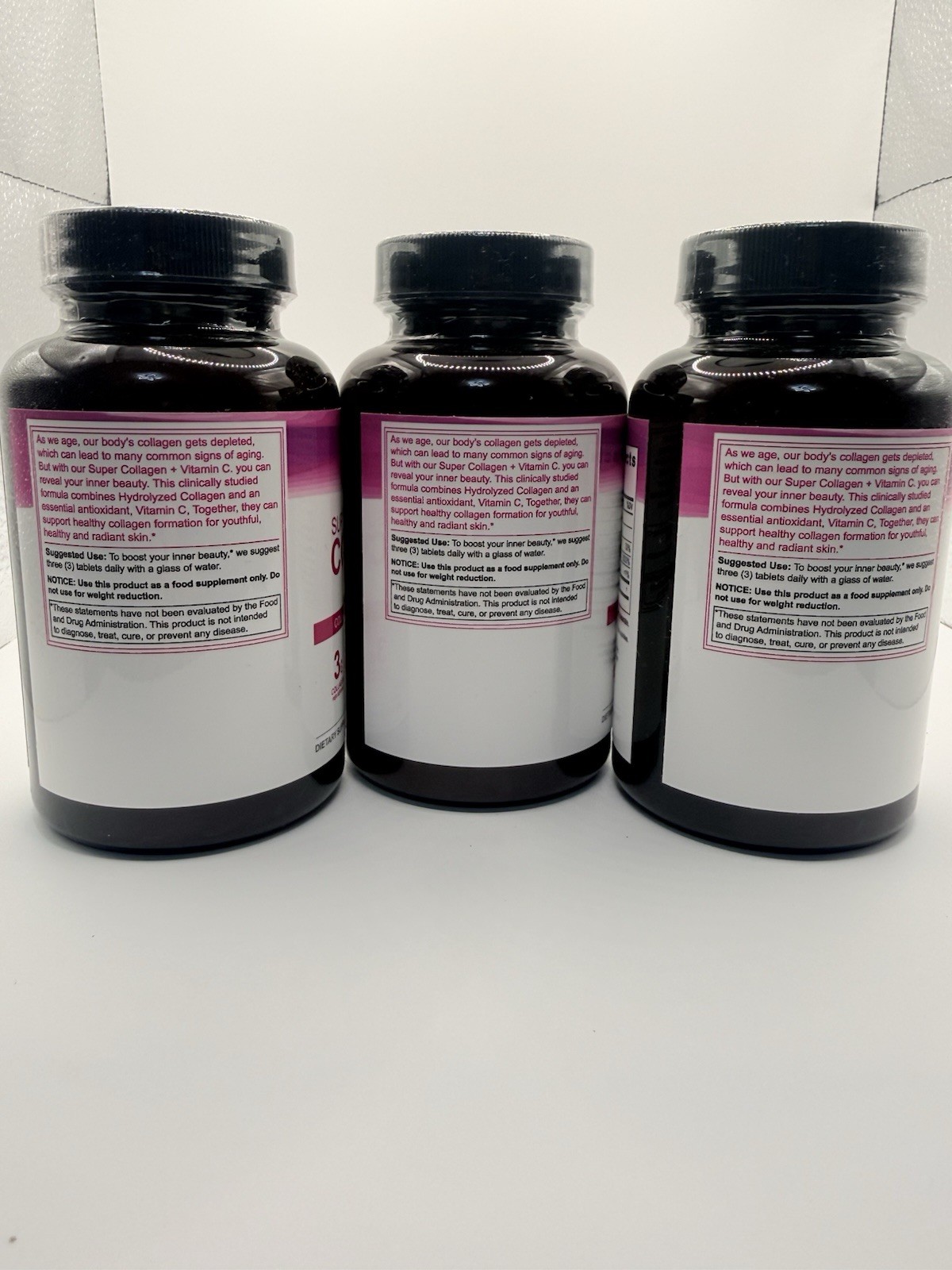 SUPER COLLEGEN + VITAMIN C & BIOTIN 3 BOTTLES