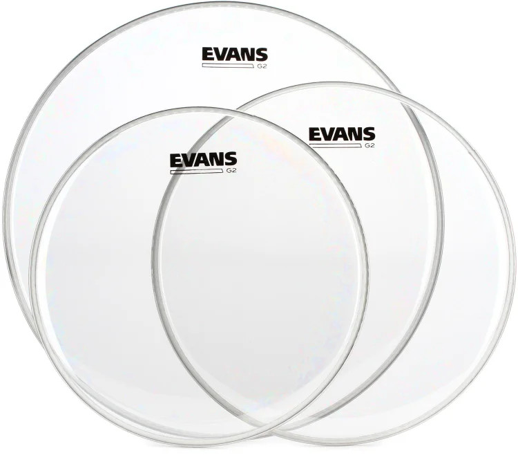 Evans G2 Tom Pack - 12", 13", 16" - Clear