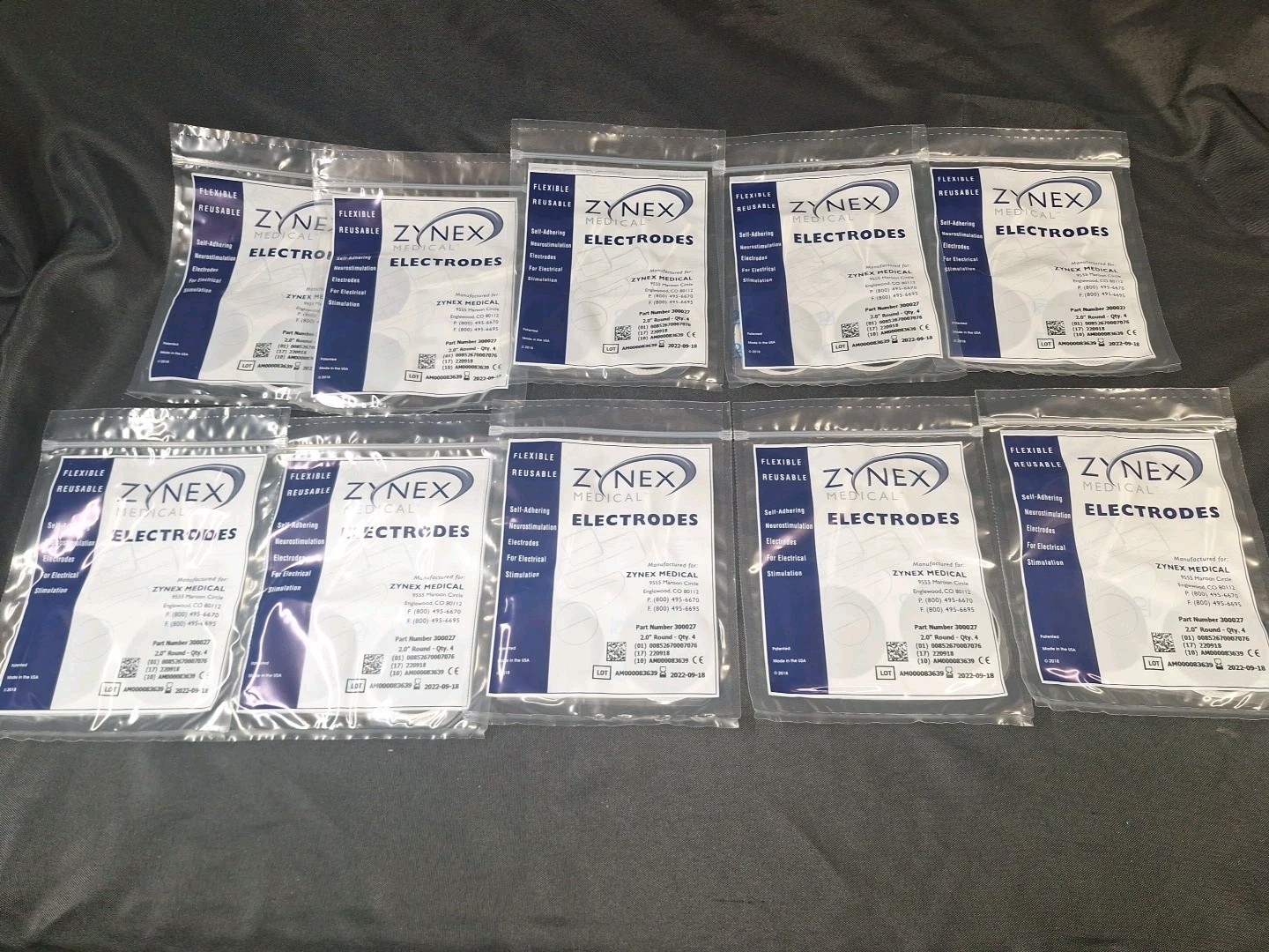 Zynex Medical TENS Unit Electrodes 2" Round Pads [10 Packs Of 4] {M2}