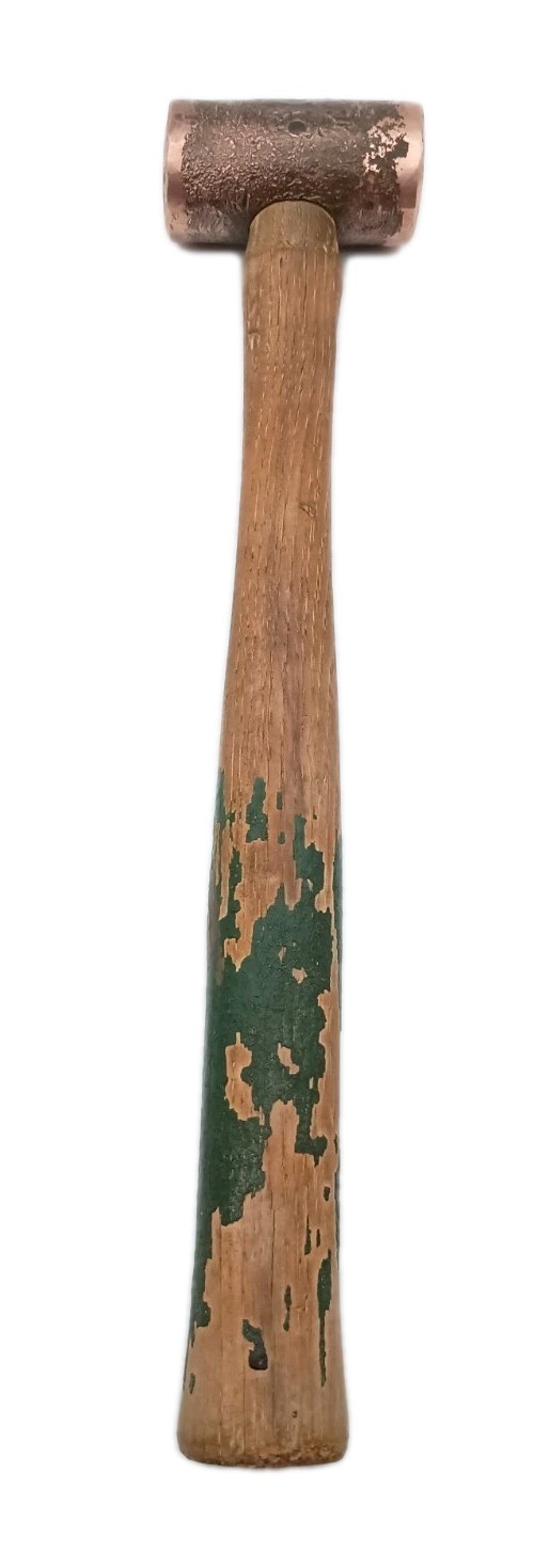 Vintage Copper Wood Hammer Mallet no Spark