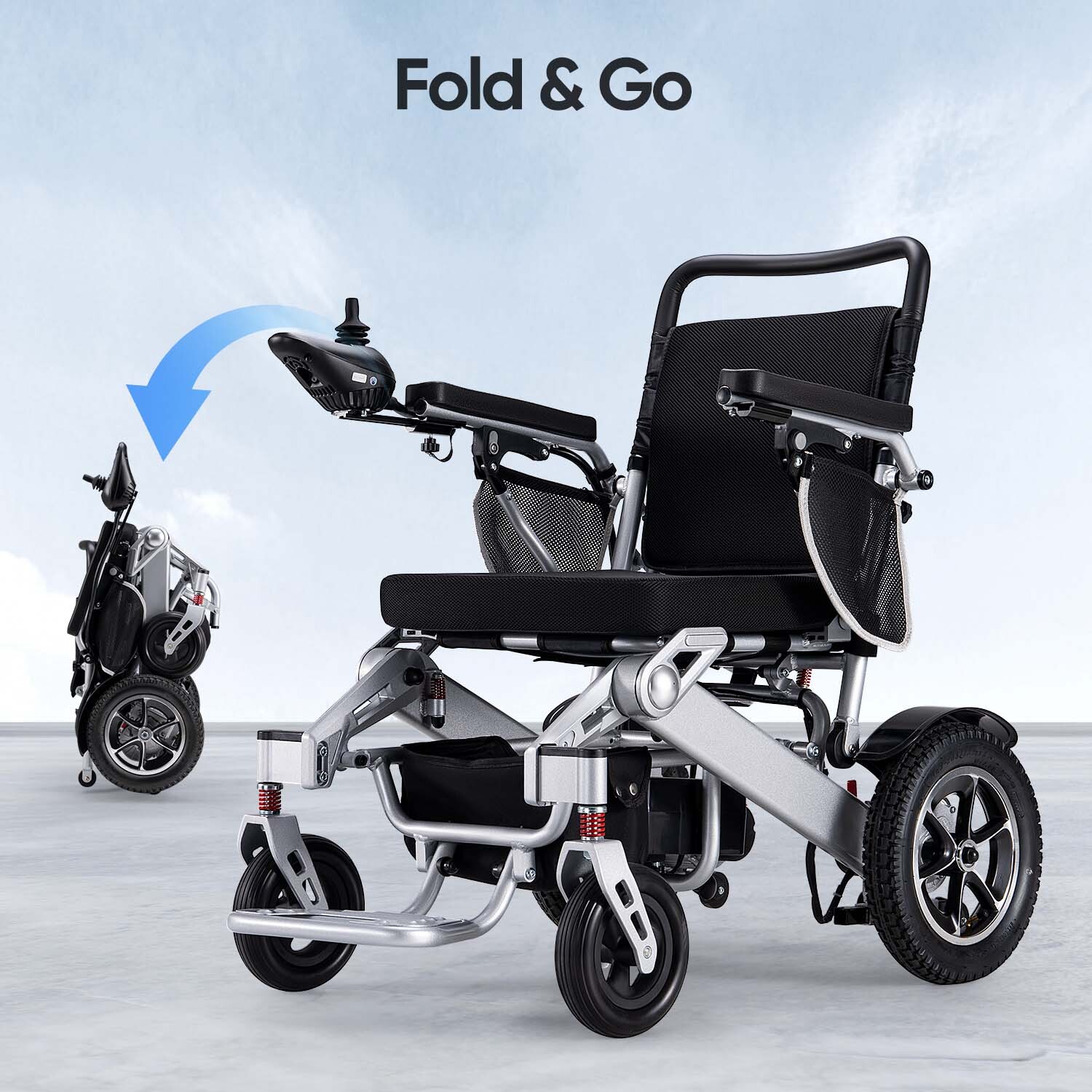 Folding Electric Wheelchair Power Wheelchairs Mobility Scooter Lightweight Adult