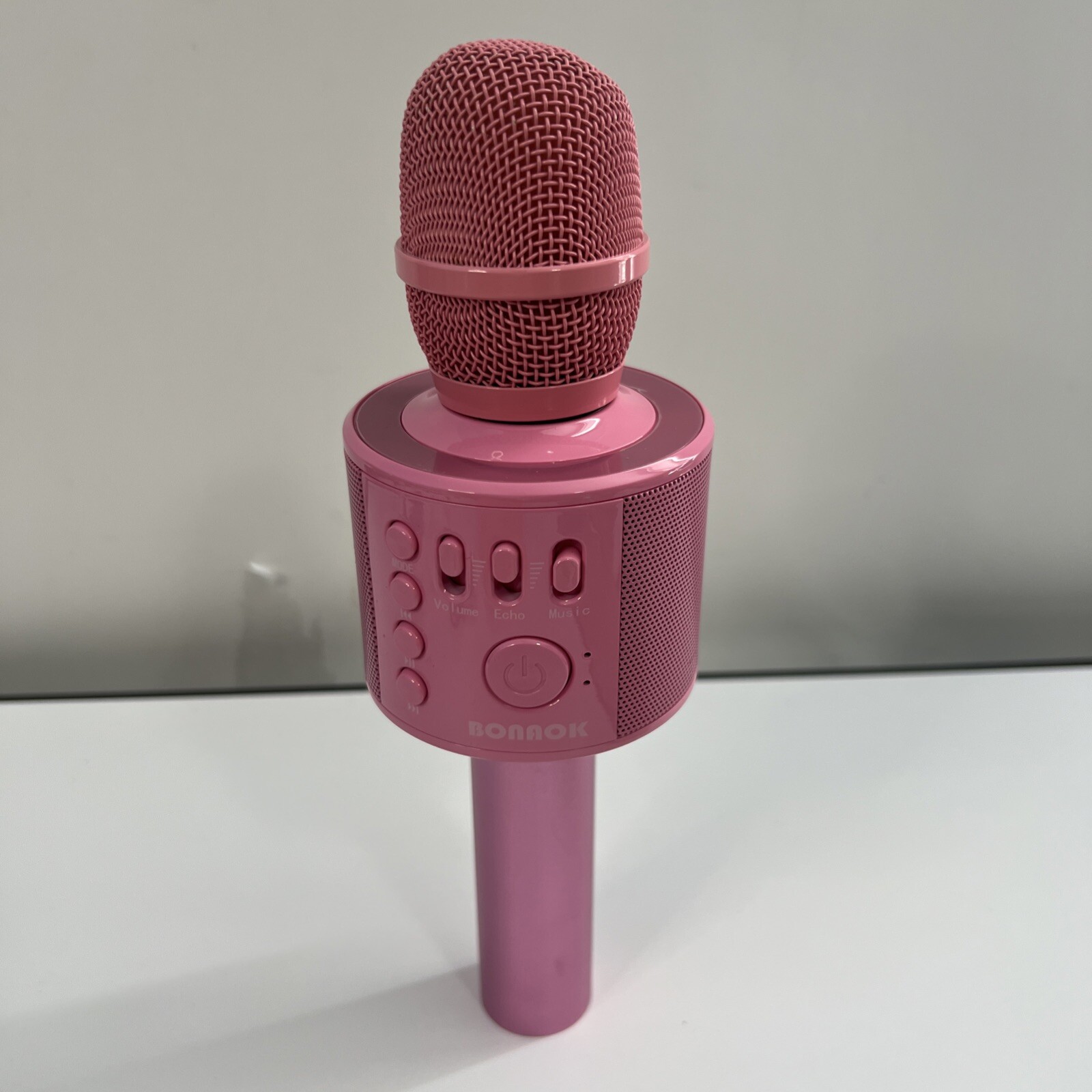 BONAOK Pink Wireless Bluetooth Karaoke Microphone w/ USB Cable