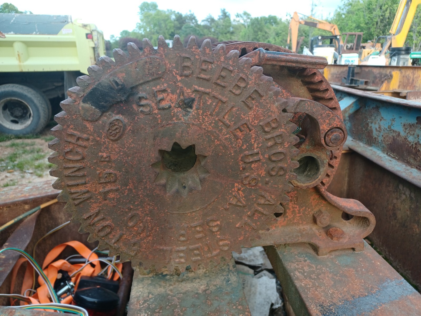 Beebe Bros antique winch 5 ton