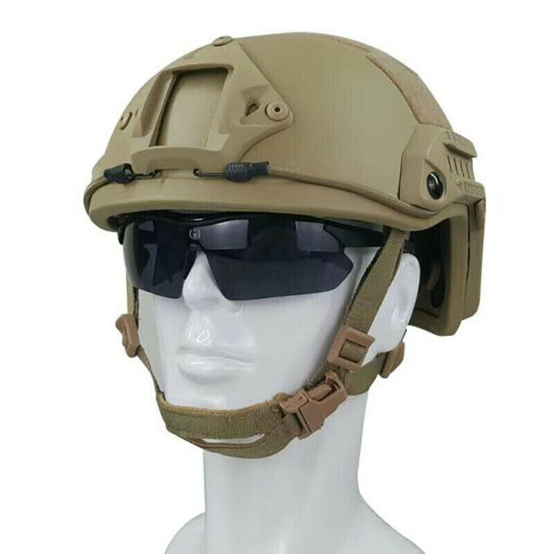 Tactical Uhmw-Pe Size M Ballistic IIIA Bullet Proof Helmet Medium DE