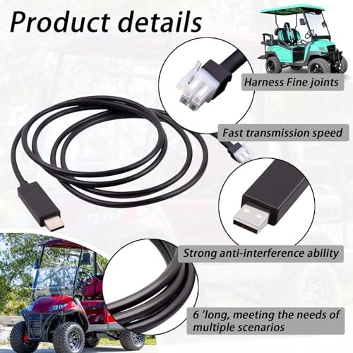 6' USB Programming Cable Compatible with 2022 2023 2024 Golf Carts(Only