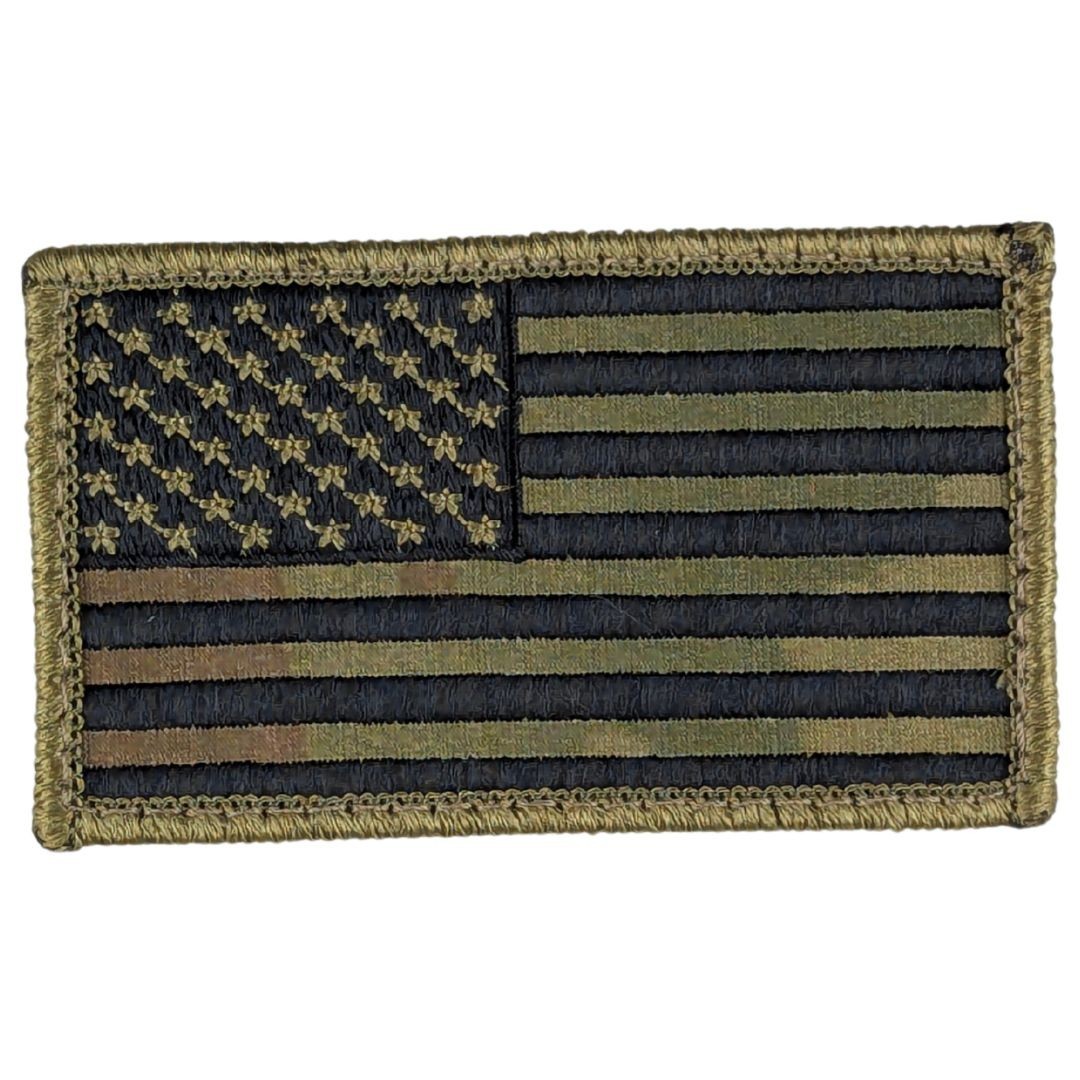 American Flag Patch - OCP Pattern Background - Hook Fastener Tactical Patch