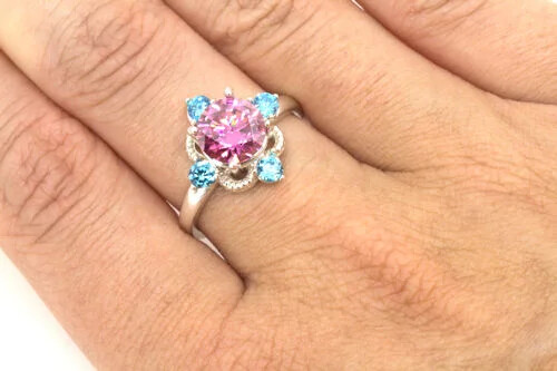 Round Accented Milgrain Pre-notched Ring Mounting