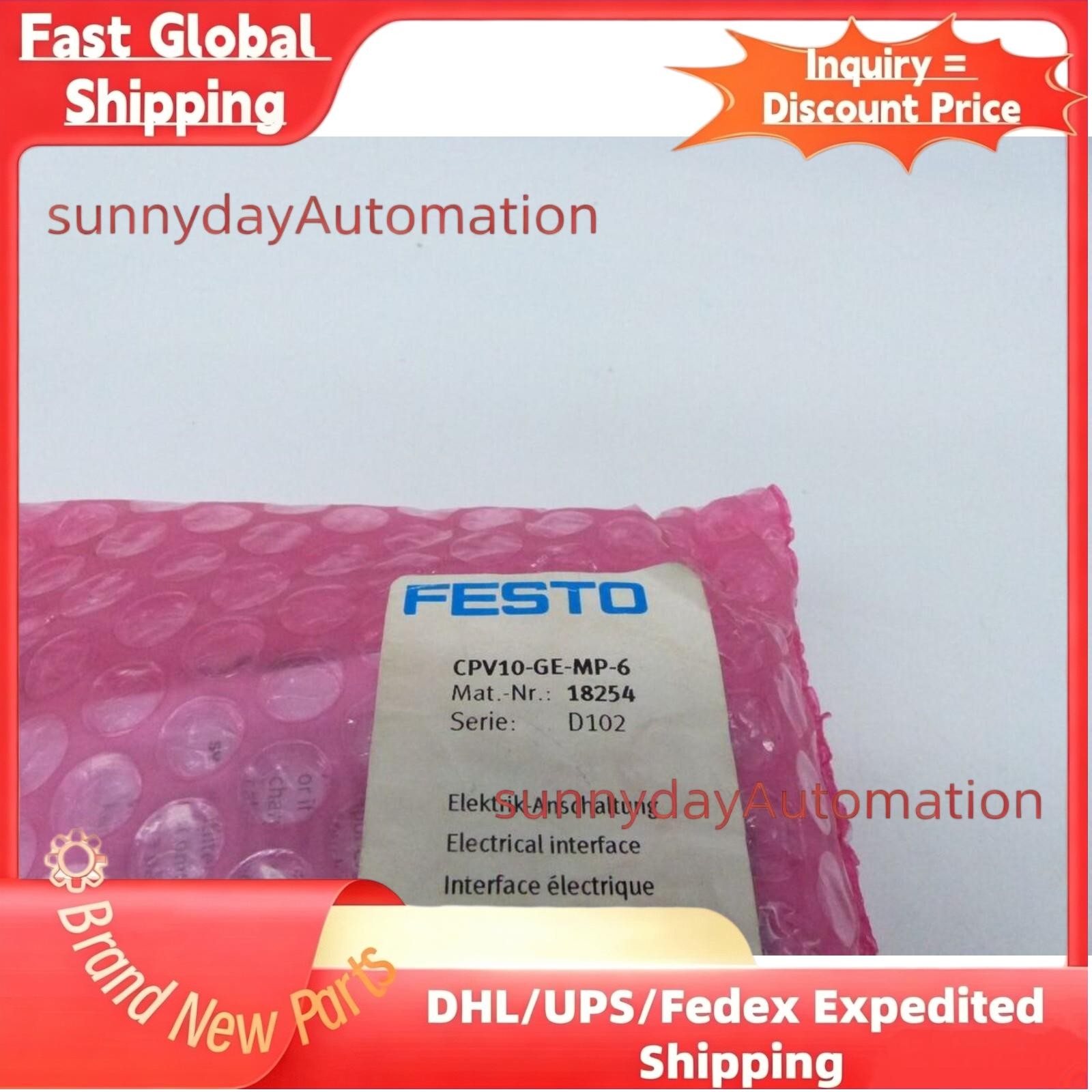 New Festo 18254 CPV10-GE-MP-6 Electrical interface