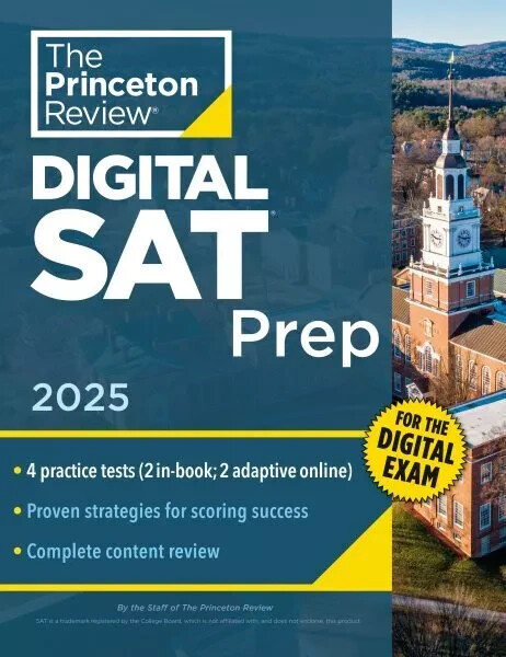 Princeton Review  Sat Prep, 2025 : 4 Full-length Practice Tests (0593517520)