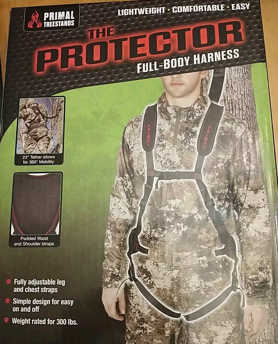 Primal Vantage Full Body Tree Stand Safety Harness 300 lbs Limit New PTDH-903