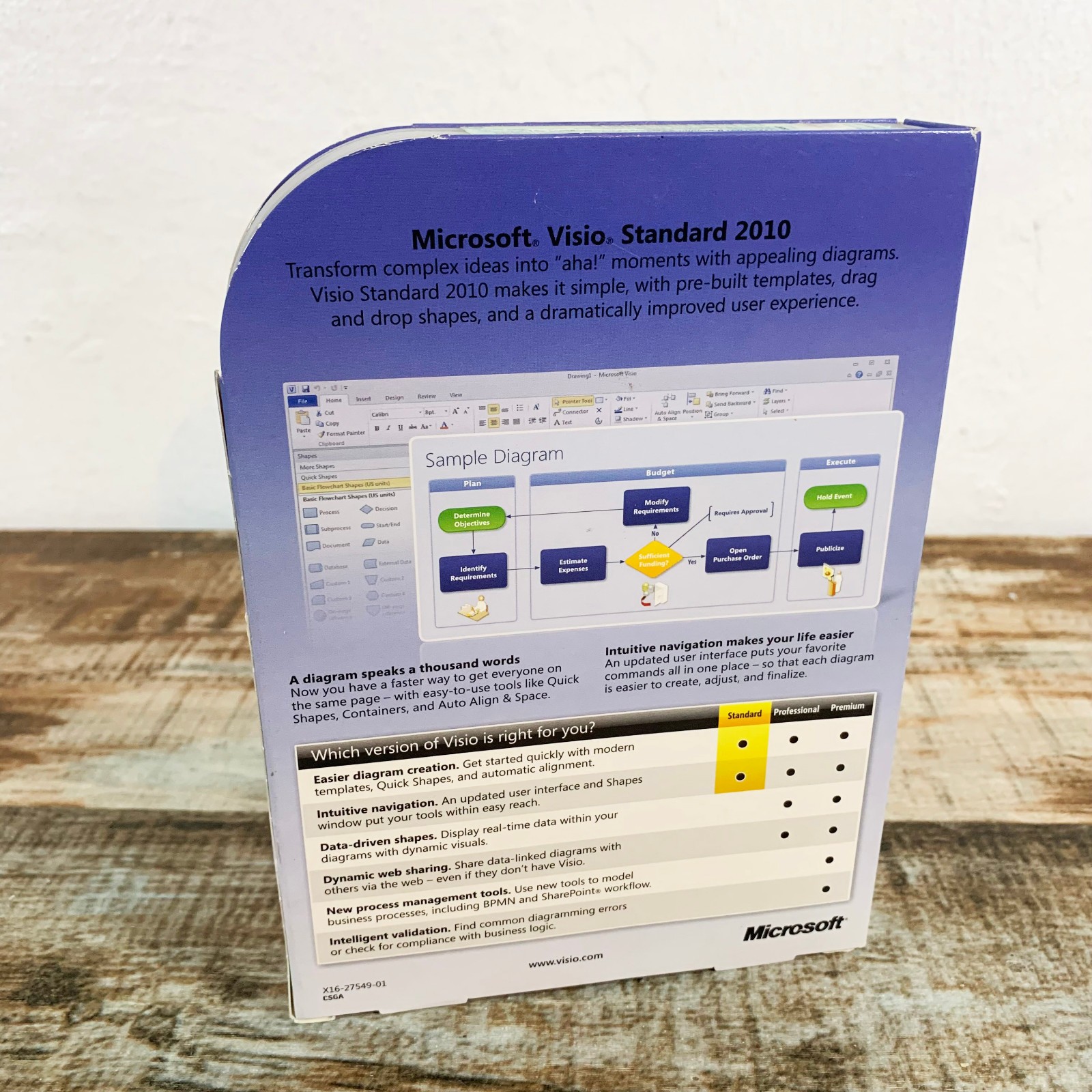 Microsoft Visio Standard 2010 - CD-ROM w/ Product Key