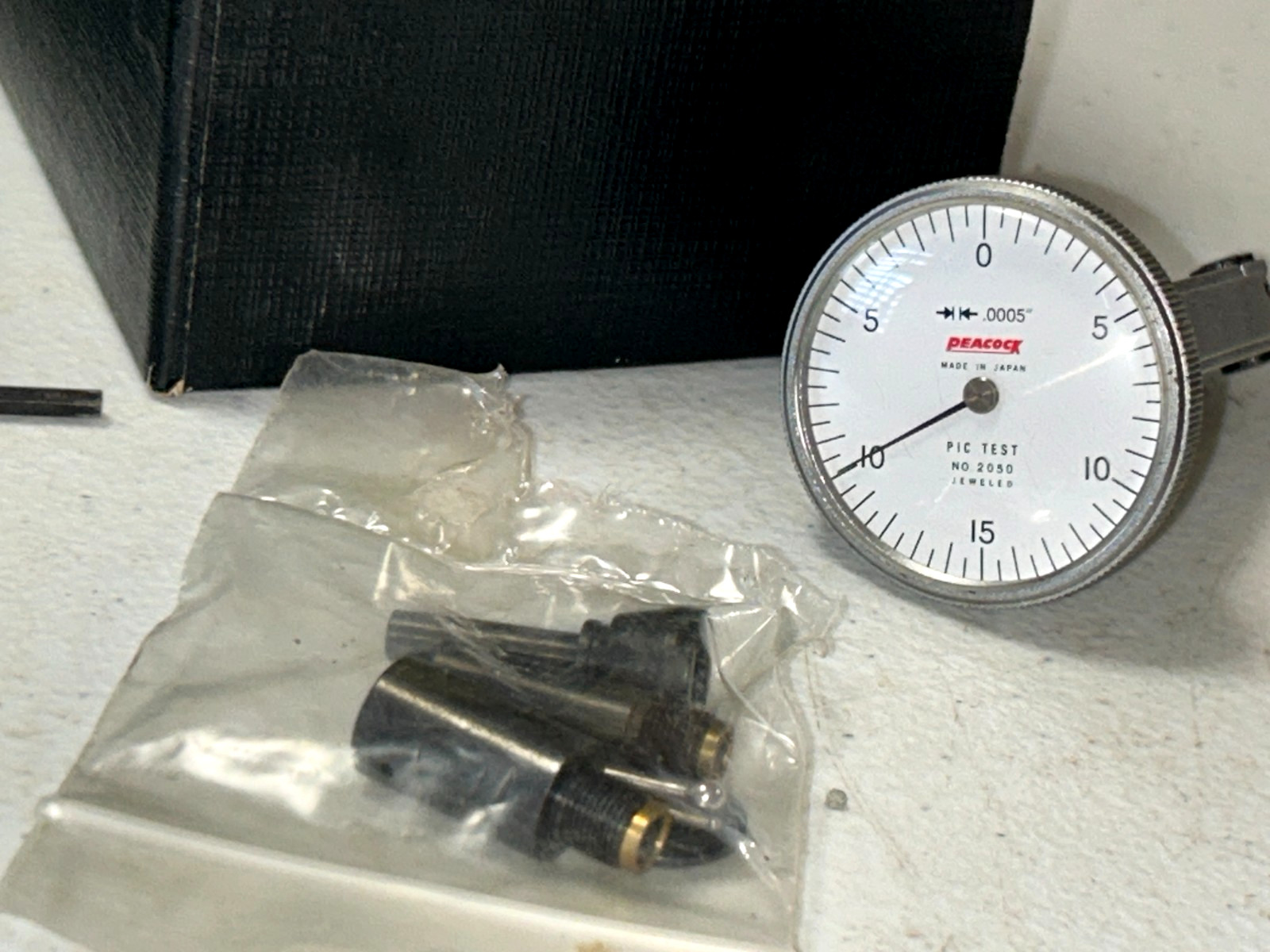 Vintage Peacock No. 2050 Dial Test Indicator Precision Measuring tool w / Box