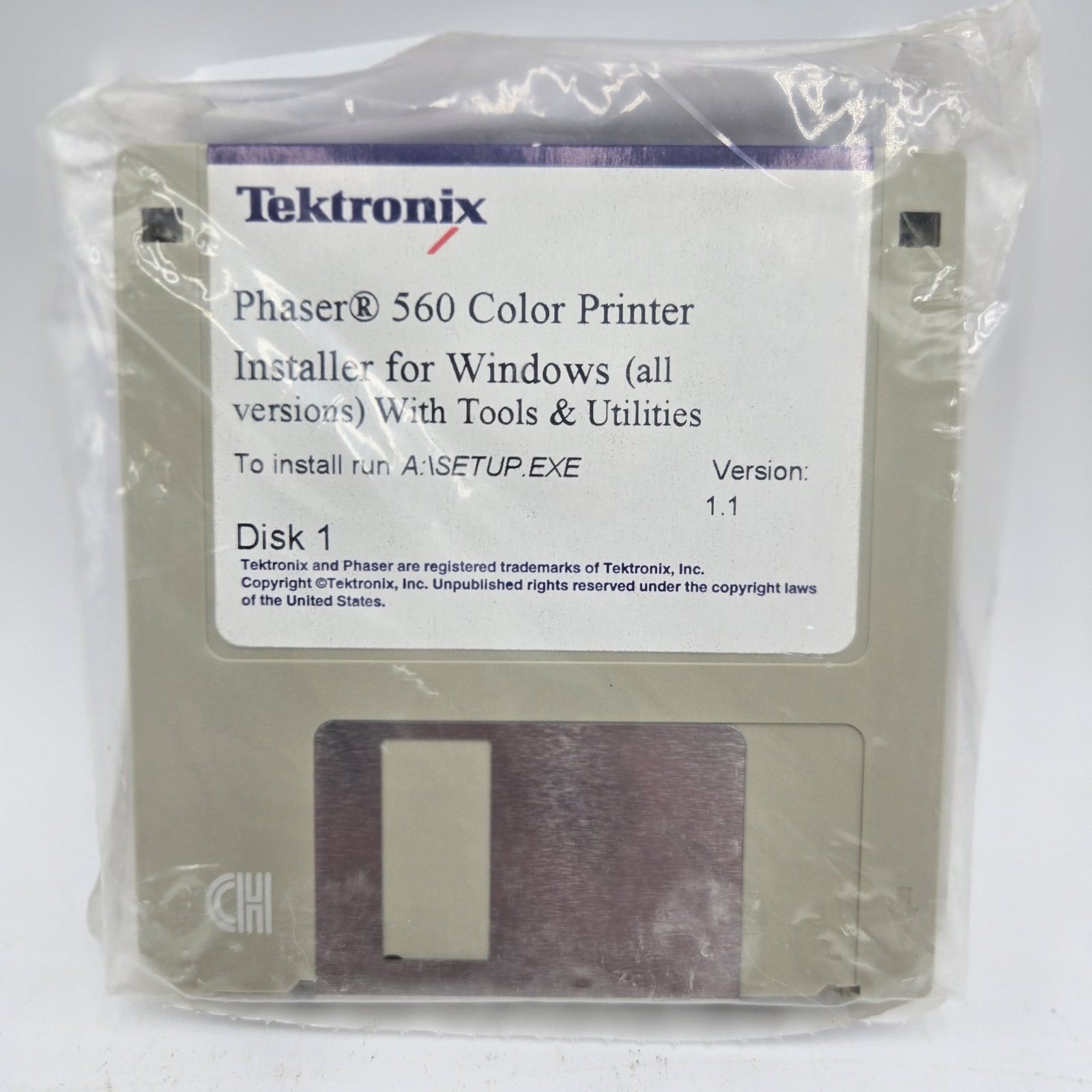 Tektronix Phaser 560 Color Printer Software 7 3.5” Floppy Discs 1997 New Sealed