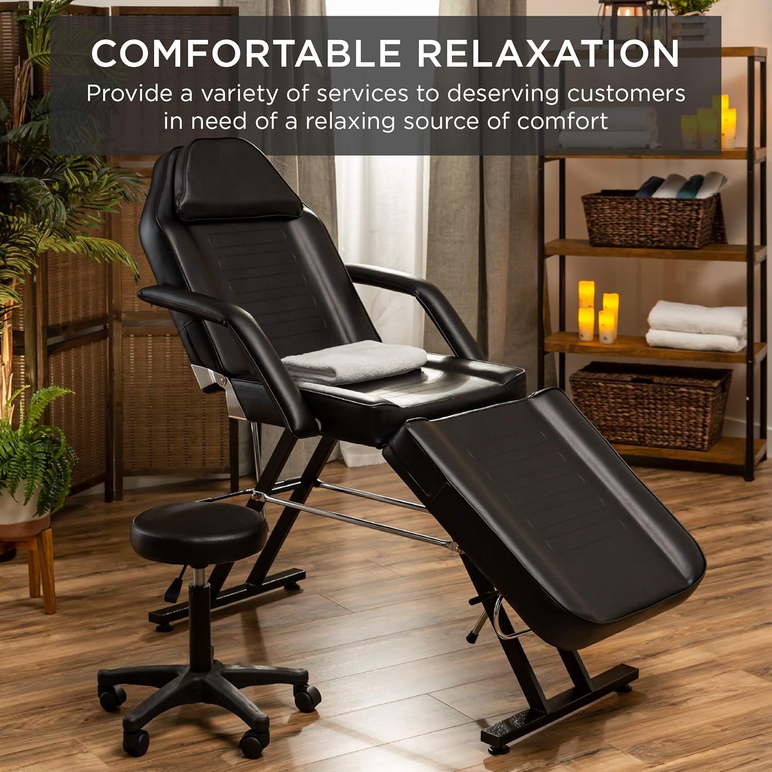 71In 3-Section Multipurpose Massage Bed Spa & Salon Facial Tattoo Chair W/Hydr