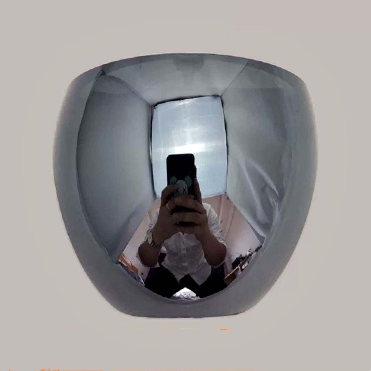 Silver Coated ABS Plastic HD Full Face Mask Oversized Reflection Shield