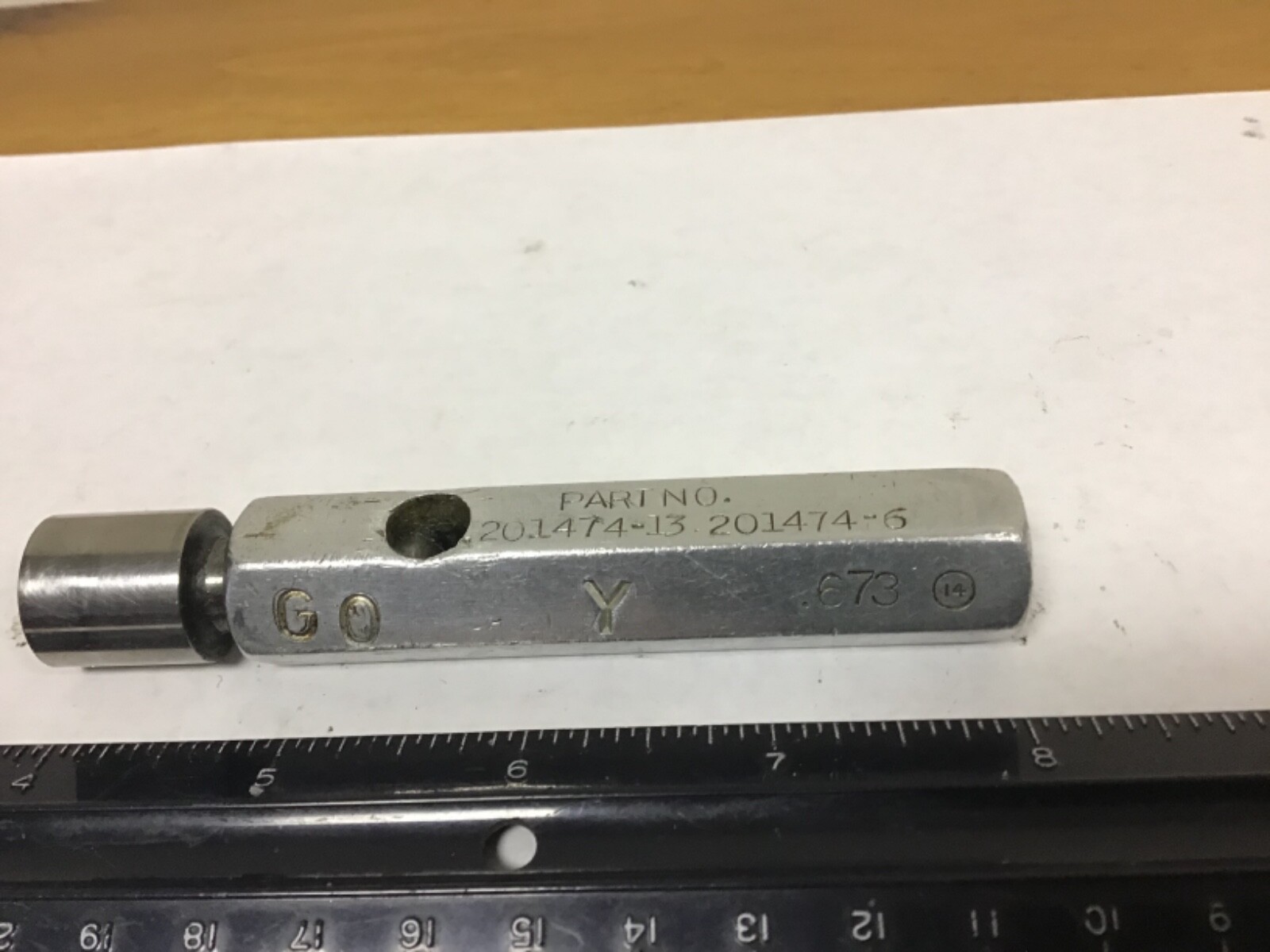 Used .673” Cylindrical Plug Gauge, Class Y, Great Condition