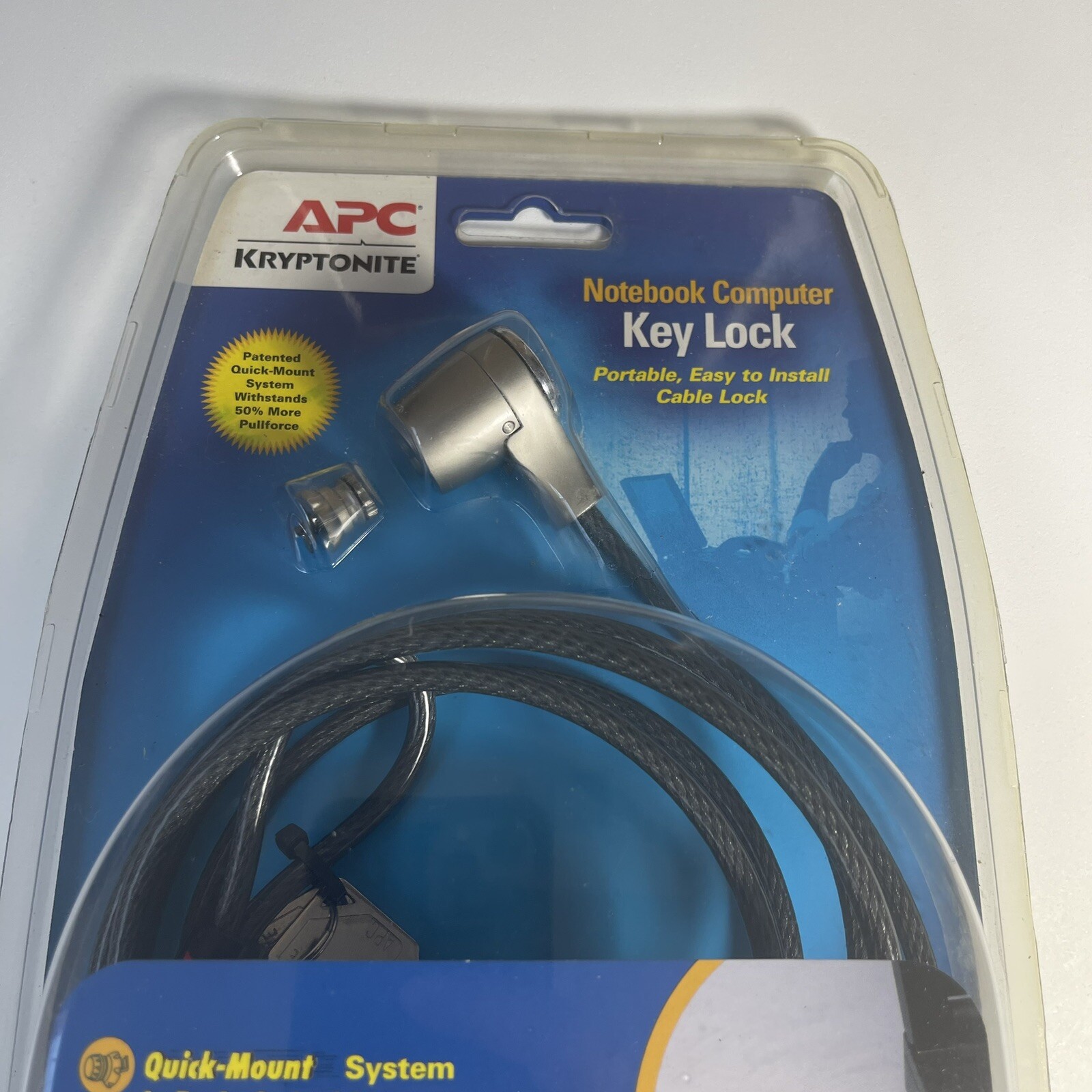 New APC Kryptonite notebook computer key lock portable easy to install cablelock