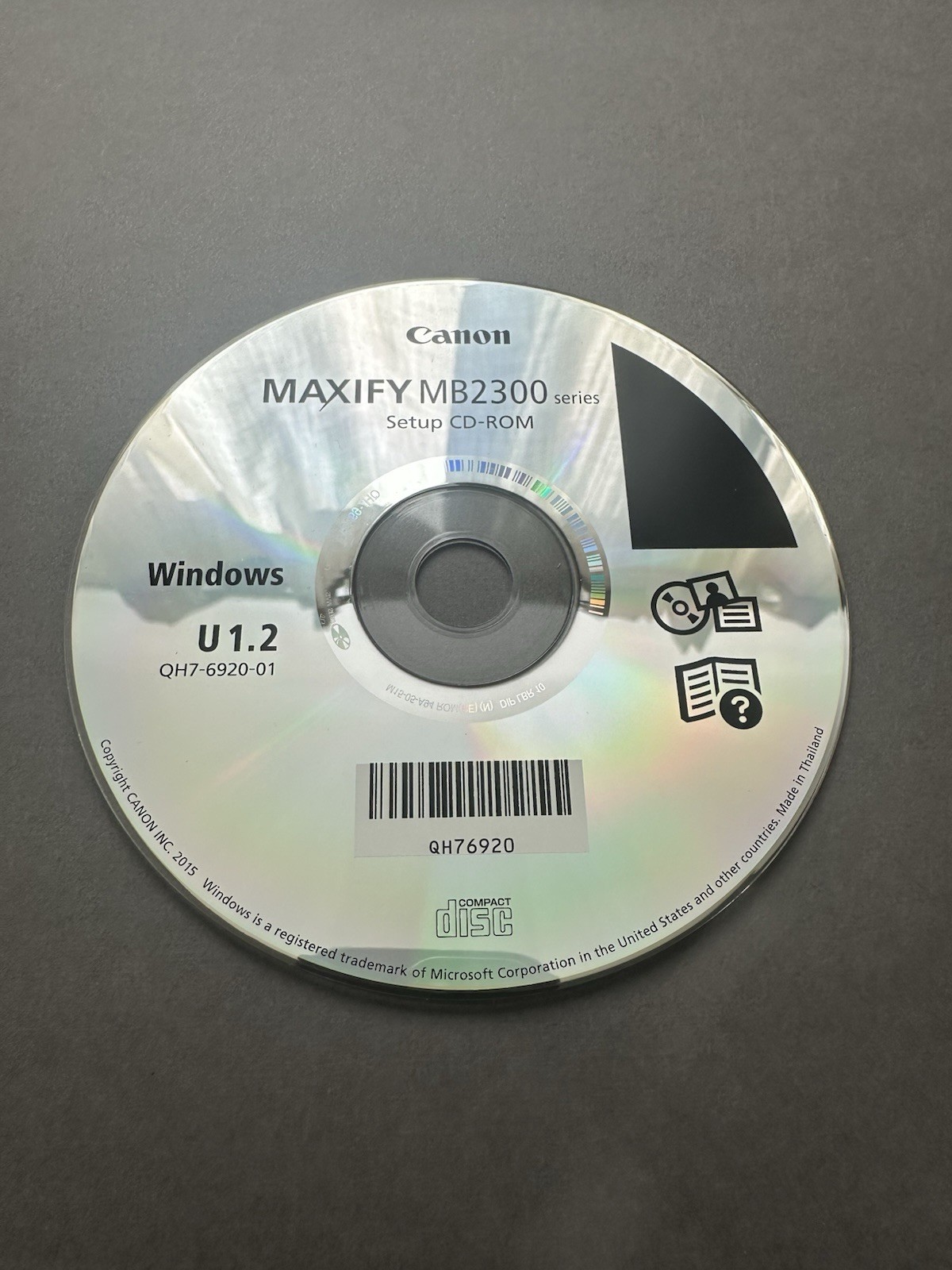 Canon MAXIFY MB2300 Series Windows Drivers CD QH7-6920-01 & Setup Guide