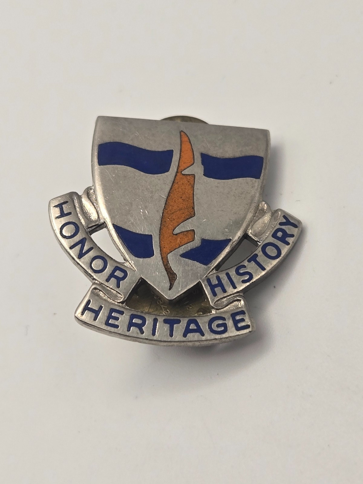 Vintage Army DUI Pin - "Vintage Heritage History" 102nd Signal Battalion