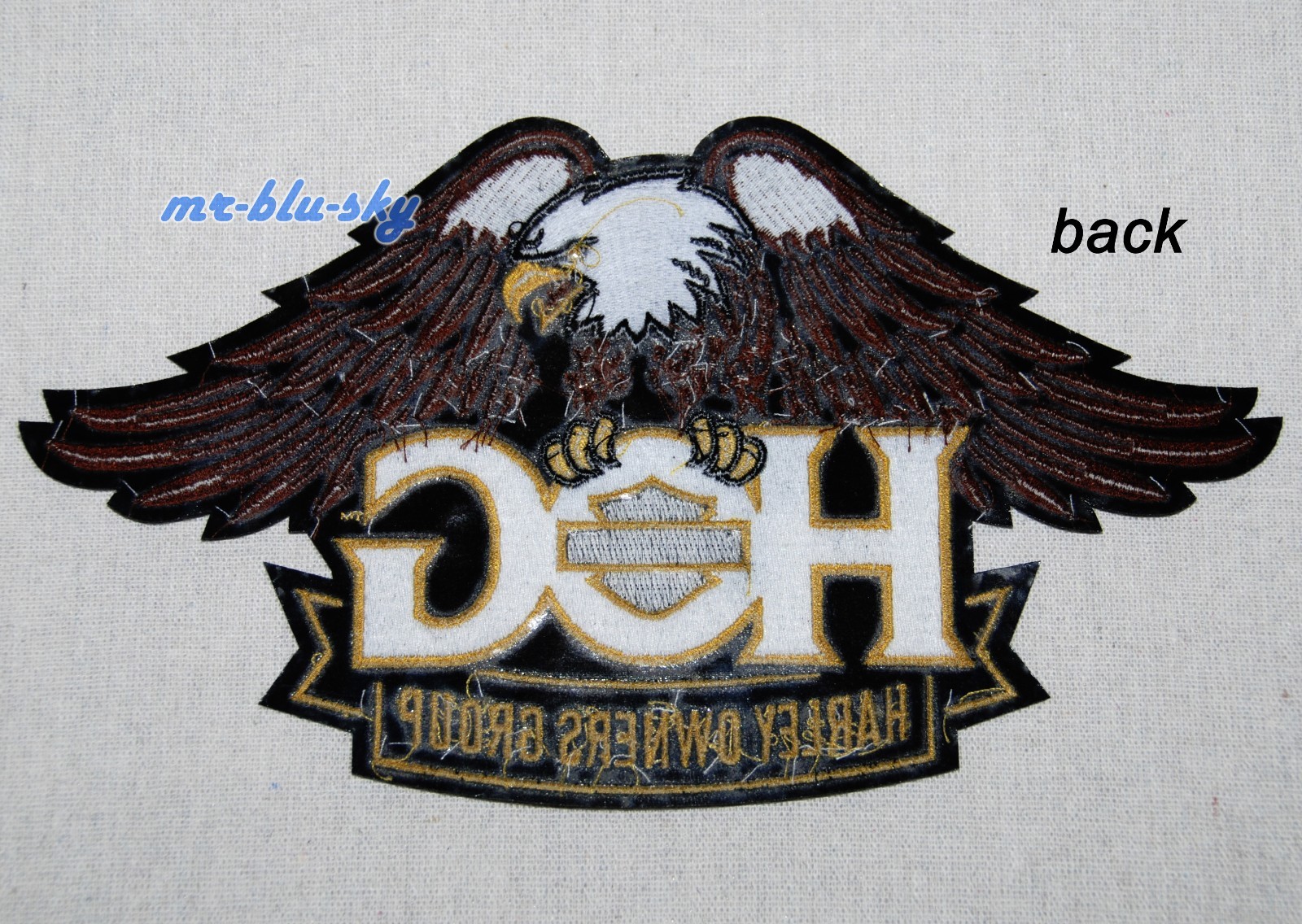 Small Eagle Gold Patch ~ Harley Davidson Owners Group H.O.G.