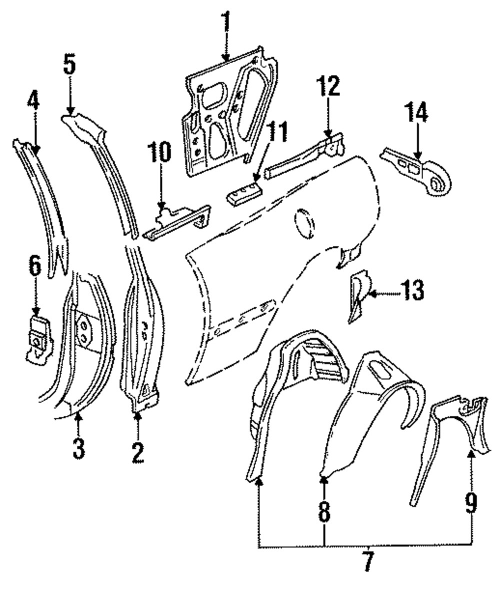 Genuine GM Inner Panel 25622896