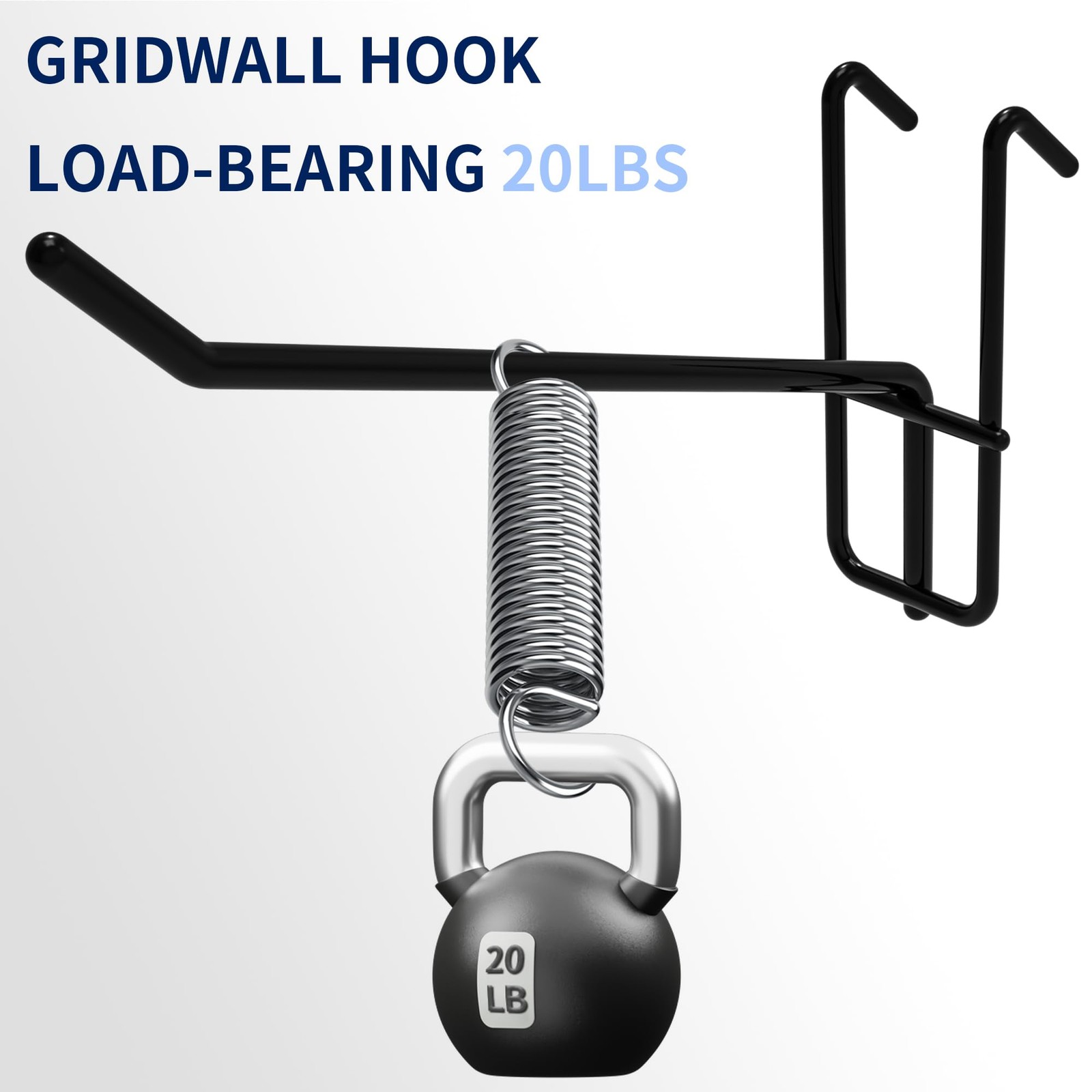 2 Inch Gridwall Hooks 50 Pack - Heavy Duty Black Display Hangers for Gridwall...