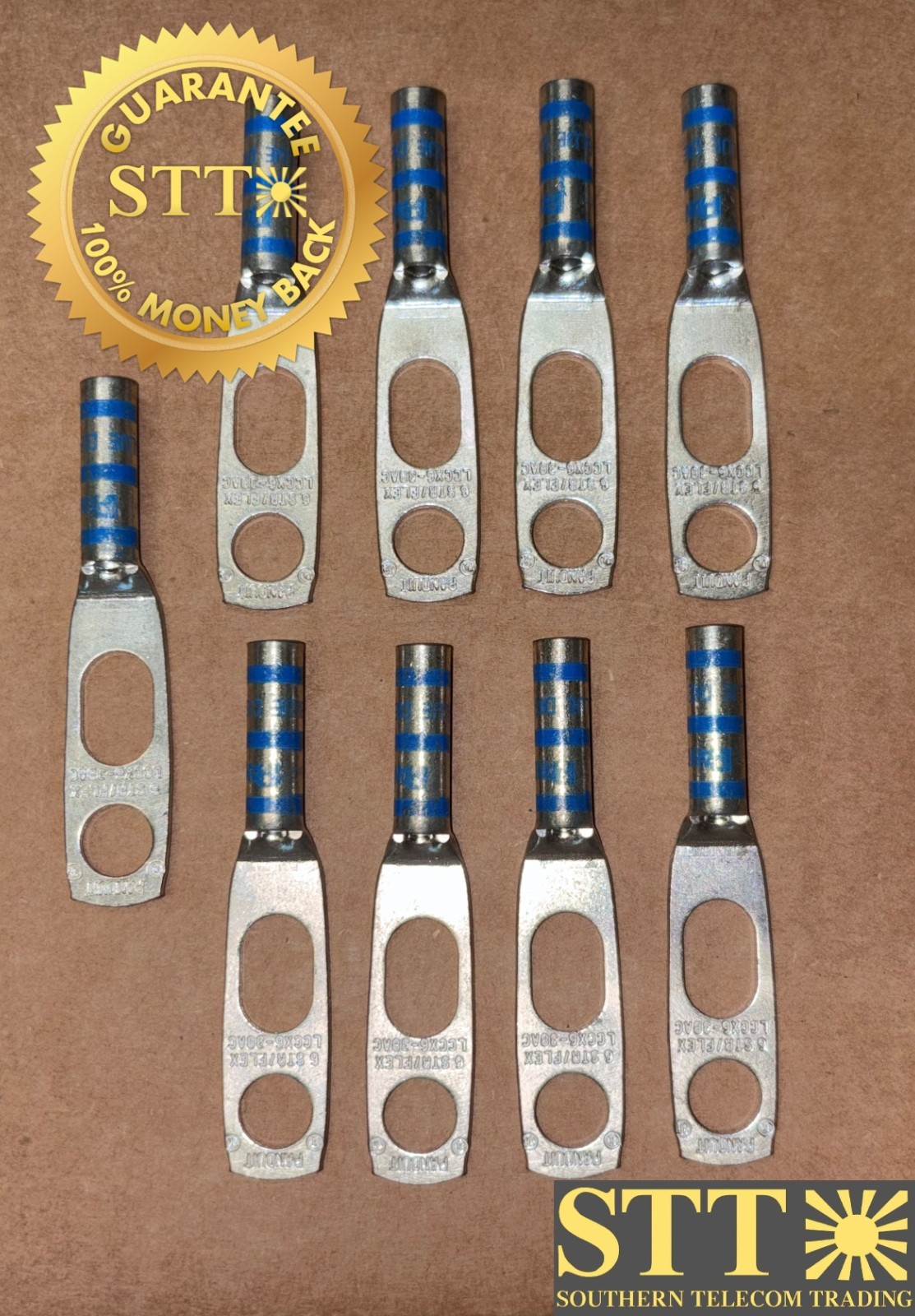 LCCX6-38AC PANDUIT 3/8" HOLE VAR SPACING .63"/.88" LONG BARREL(LOT OF 9) NEW