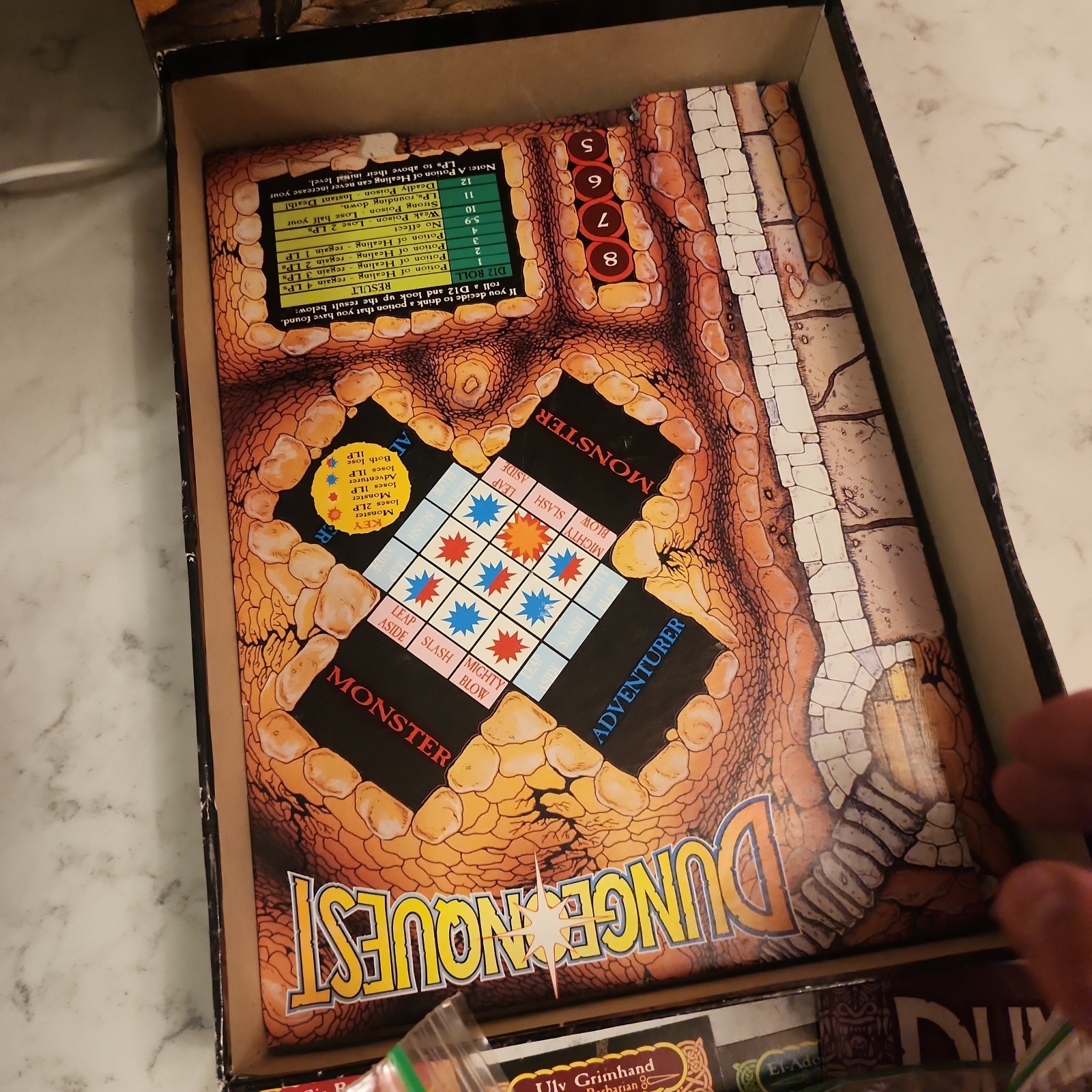 VTG 1987 Games Workshop DUNGEONQUEST Board Game Talisman NEAR COMPLETE - Read
