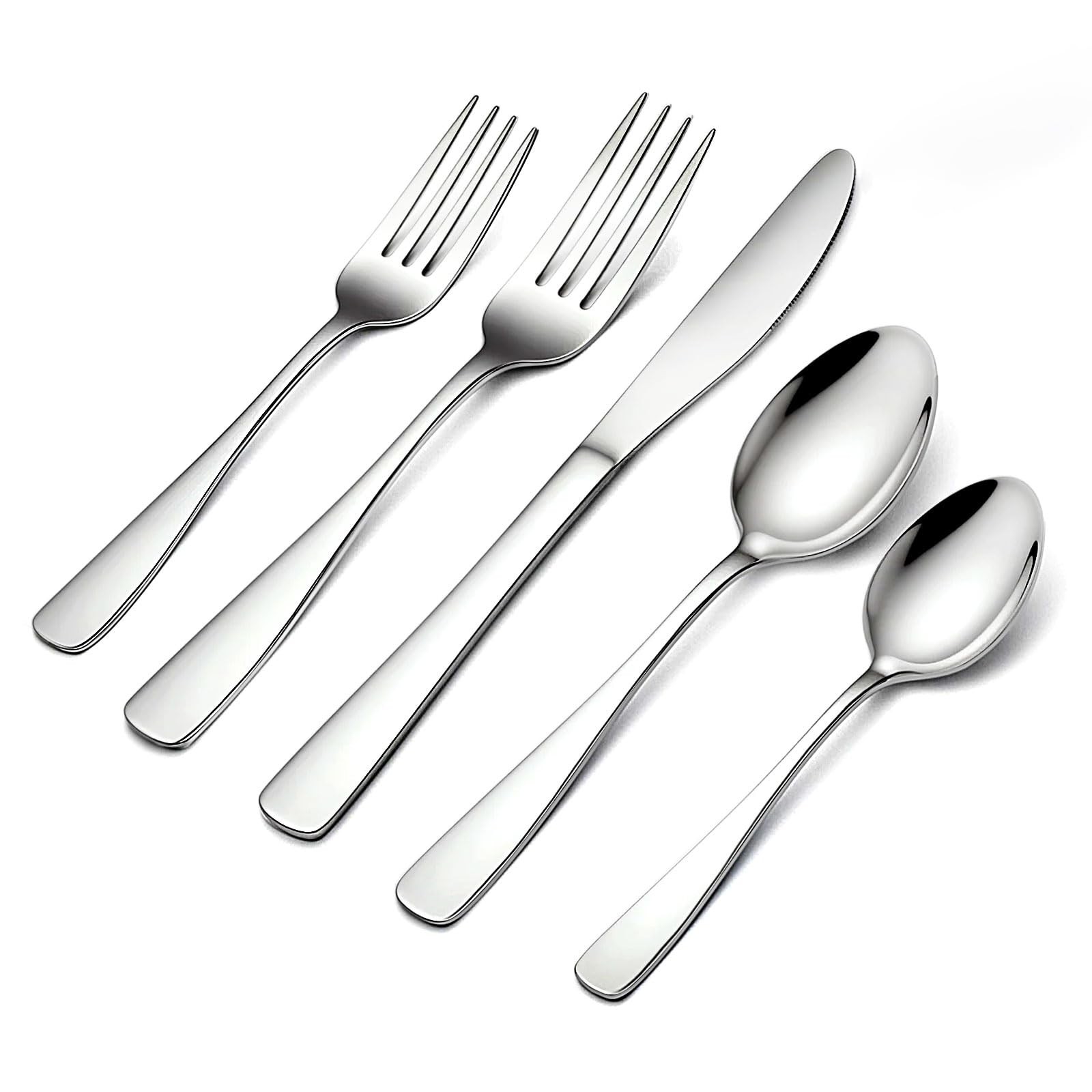 20 Piece Silverware Set - Stainless Steel Silverware Sets for 4 Include Spoon...