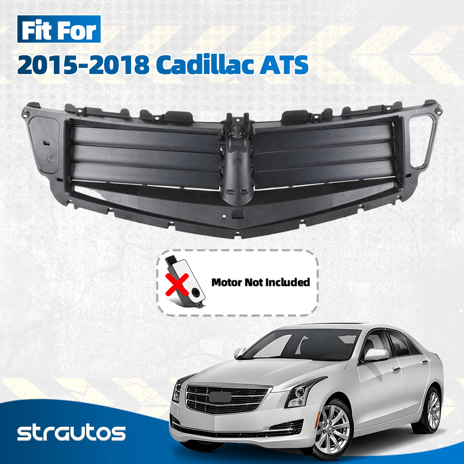 For 2015-2018 Cadillac ATS Front Radiator Grille Air Shutter W/o MOTOR 84101311