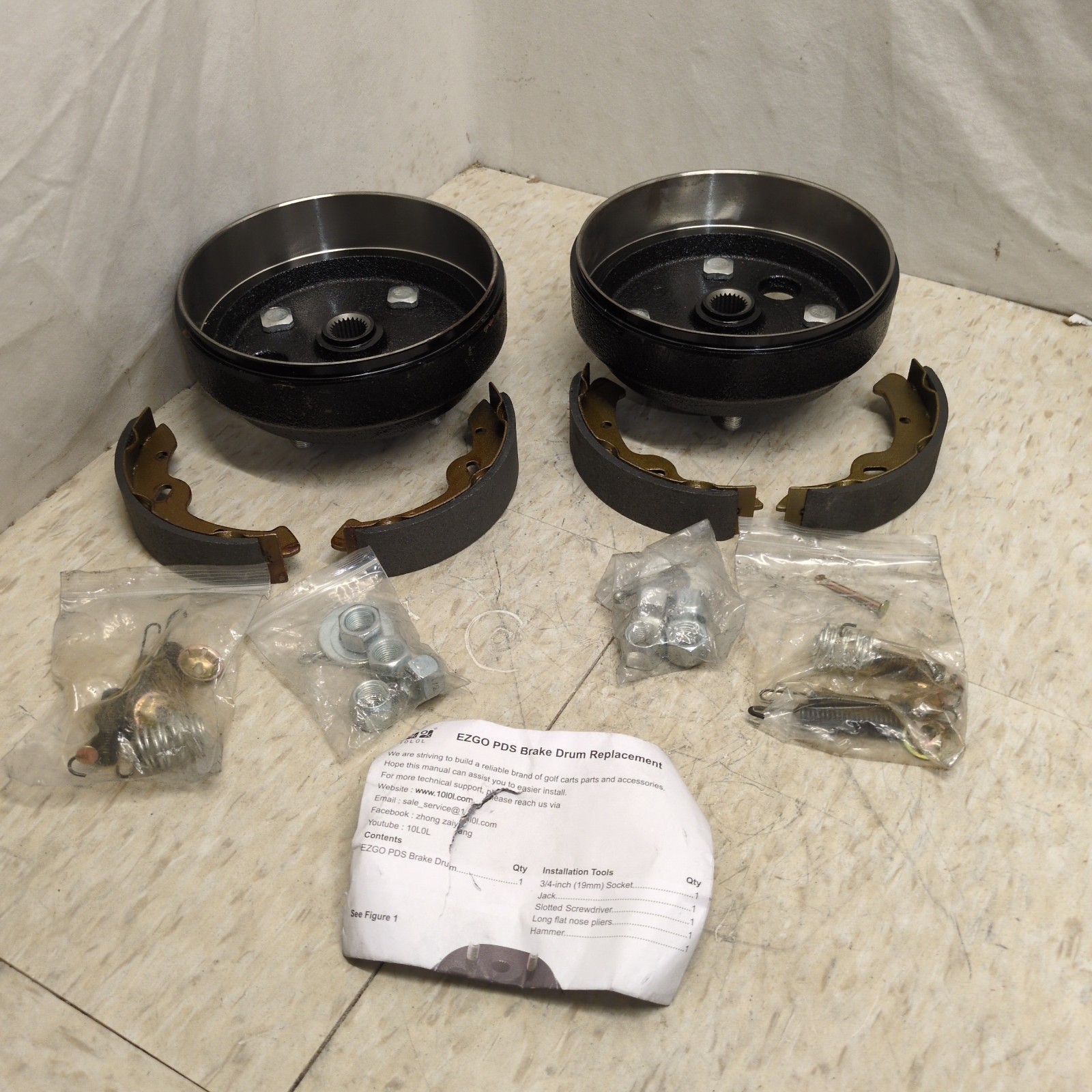 EZGO Brake Drum Maintenance Kit for 1997-2008 Electric EZGO TXT PDS