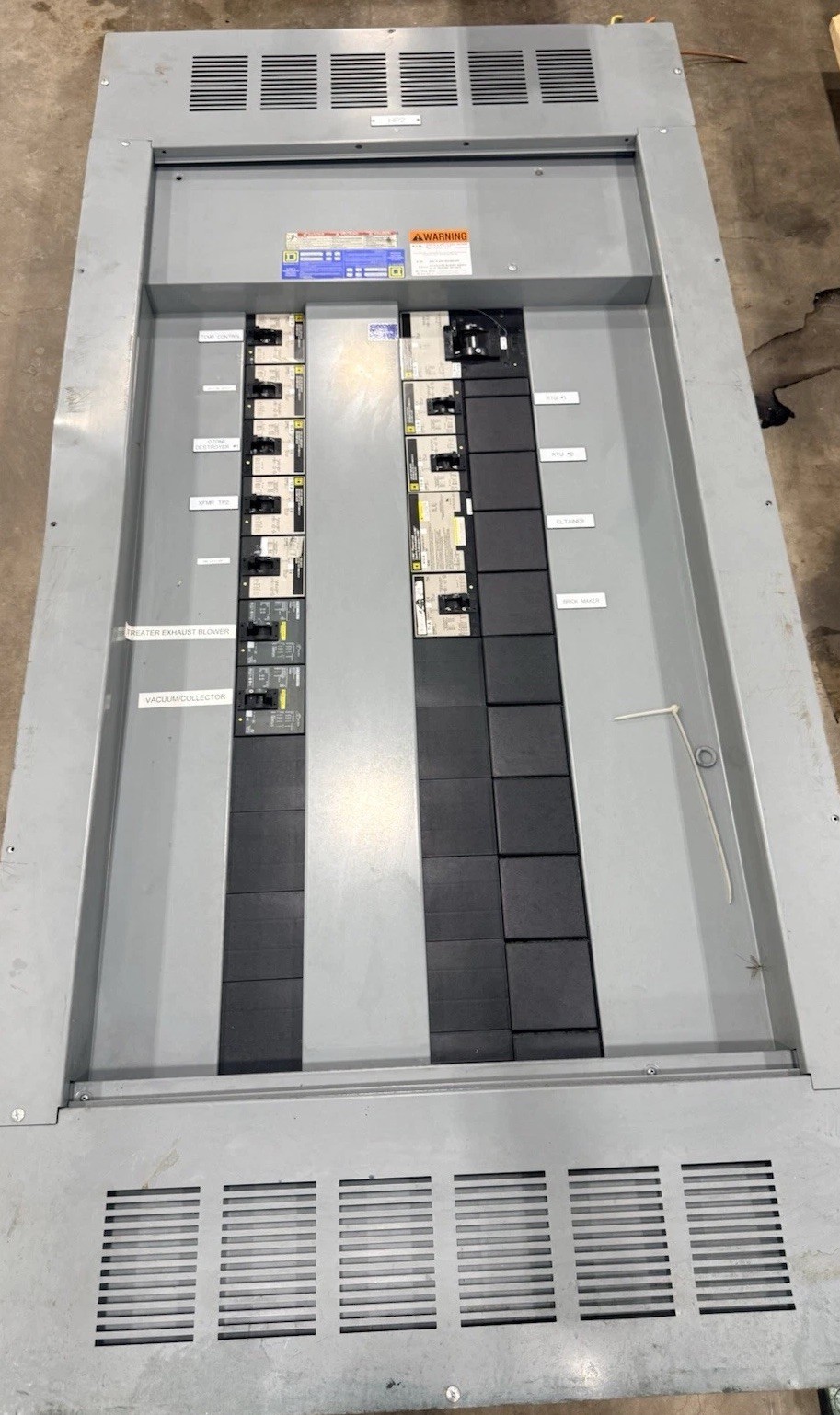 Square D I-Line Panelboard 400A 480V 3PH w/ Main Breaker + Multiple Breakers