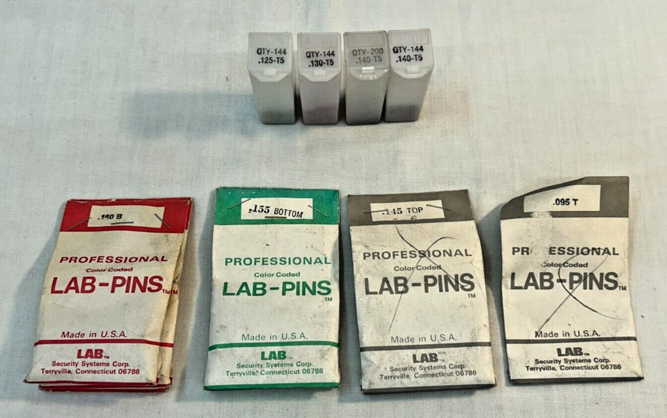 Mixed Lot of LAB Professional Quality Lock Pins (Lot of 12)