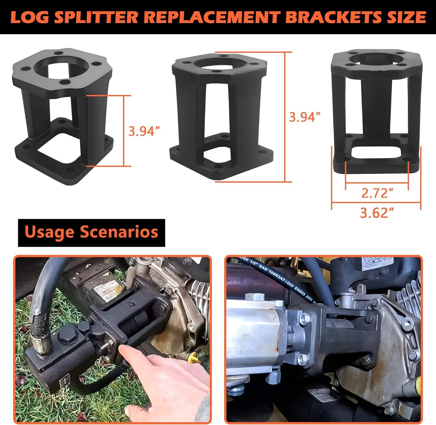 Log Splitter Brackets Log Splitter Hydraulic Pump Mount for 5-7 Hp Engines