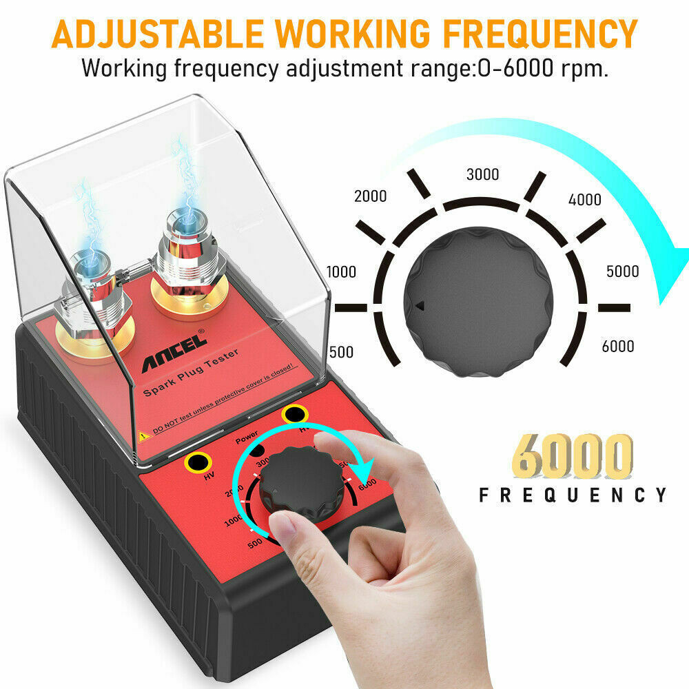 Ancel Car Spark Plug Tester Ignition Auto Diagnostic Tool Double Hole Analyzer