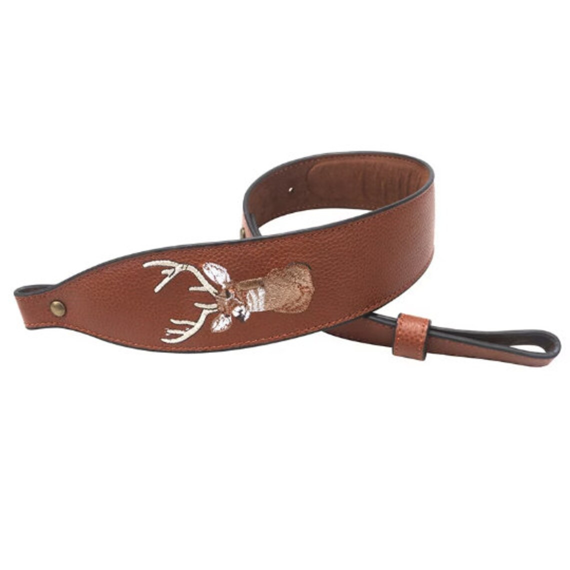 New Genuine Leather Rifle Shotgun Sling Shoulder Strap Cobra Style. US Seller.