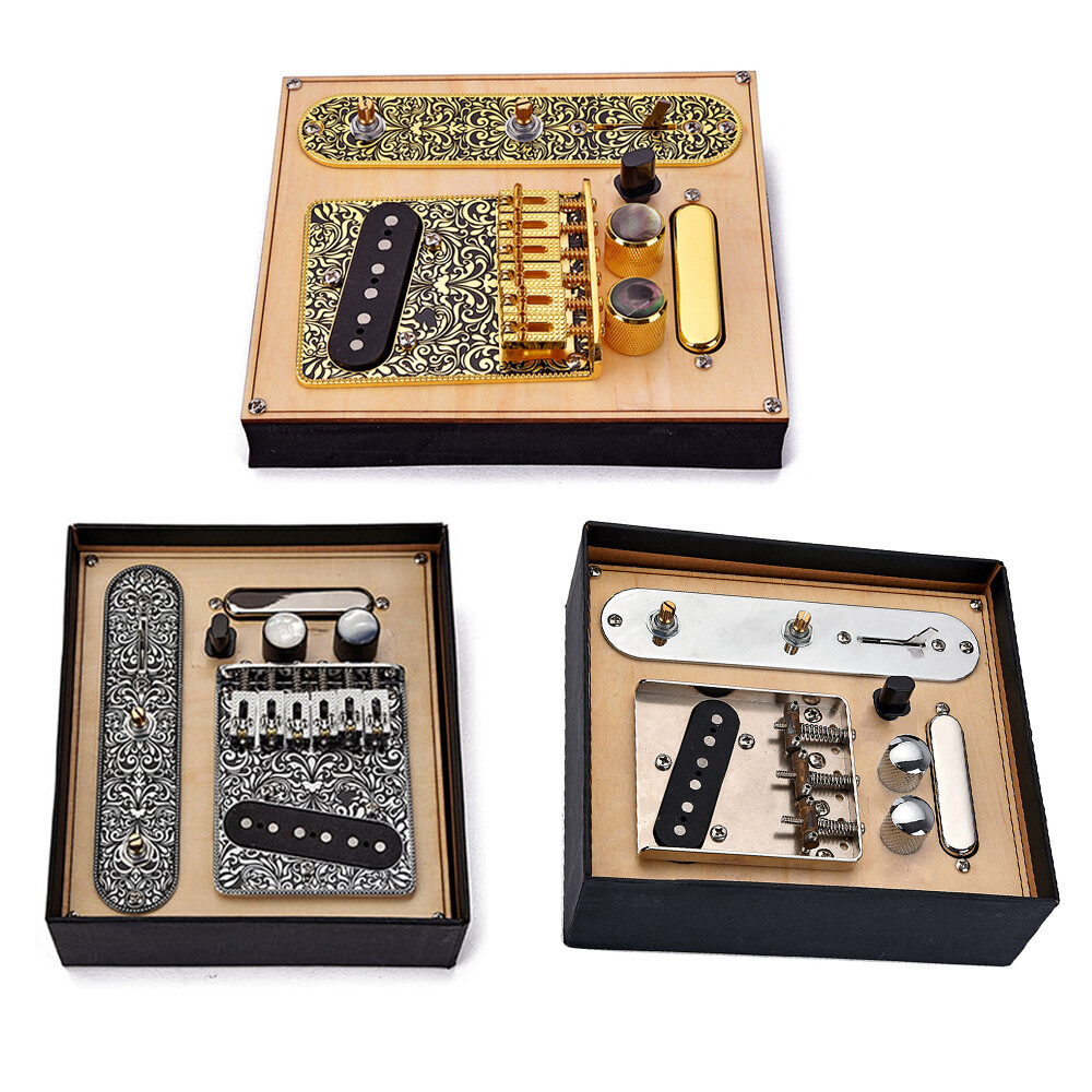3/6 Saddle Guitar Bridge Alnico V Pickup Sets for TL Tele Telecaster Parts