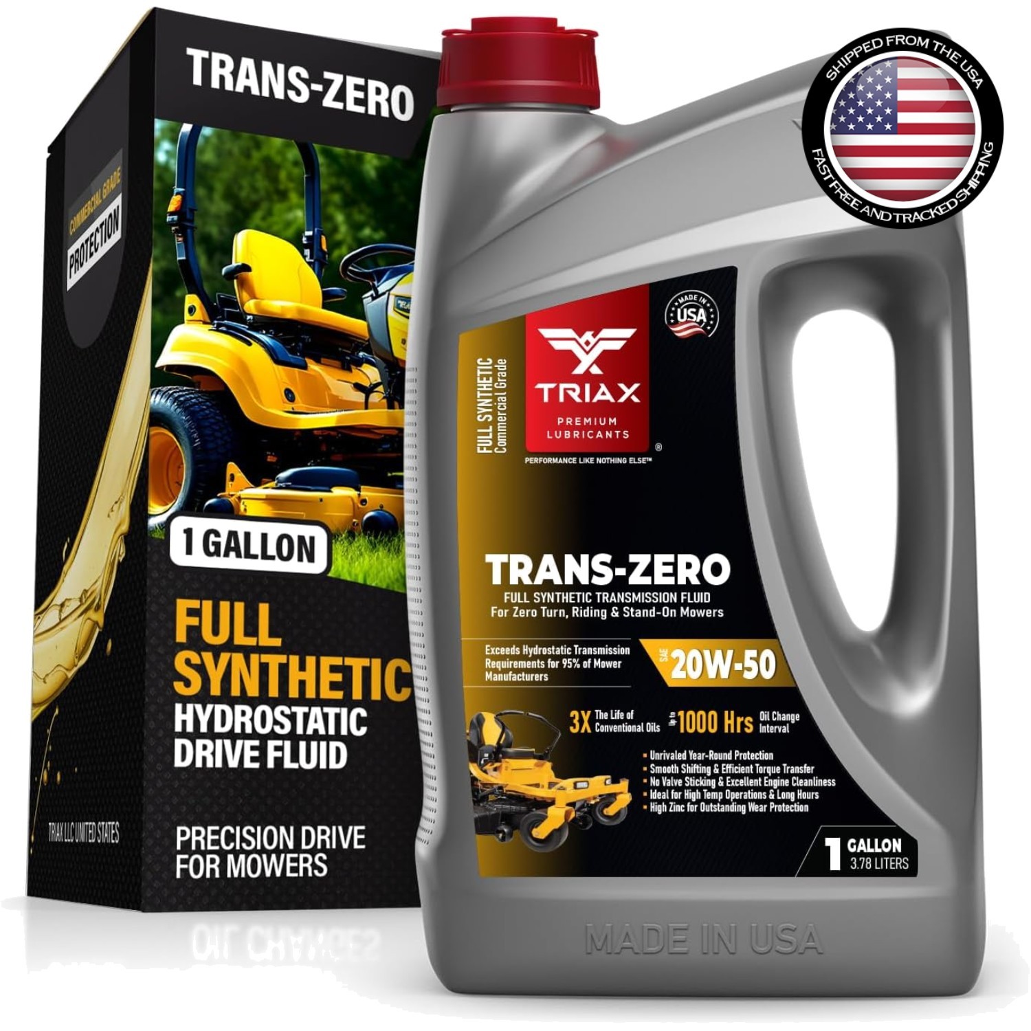 Trans-Zero 20W-50 Full Synthetic Hydrostatic Oil for -Round Mower Protection