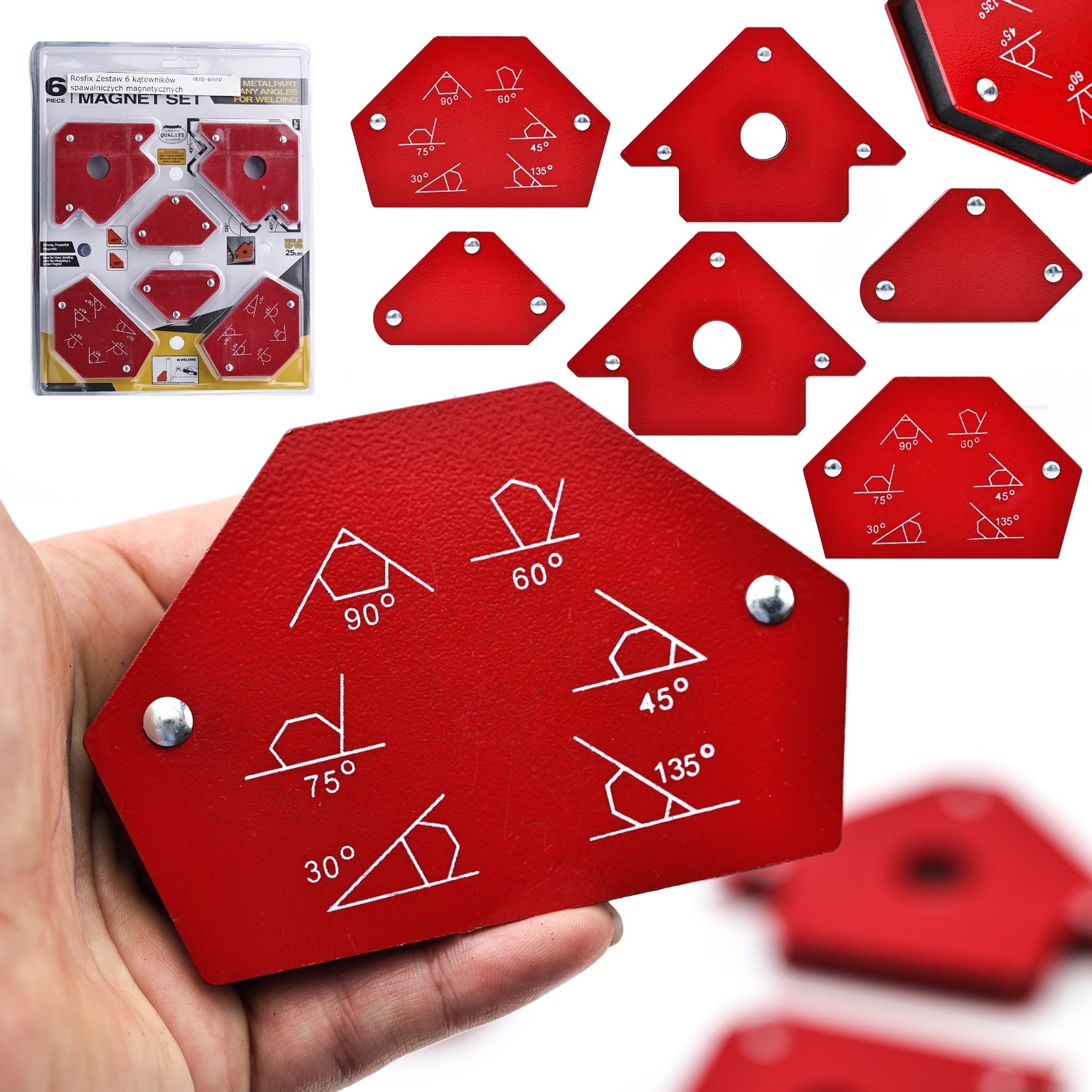 Rosfix Magnetic Welding Team Set - 6 Pieces | Stainless Steel | 1.48kg