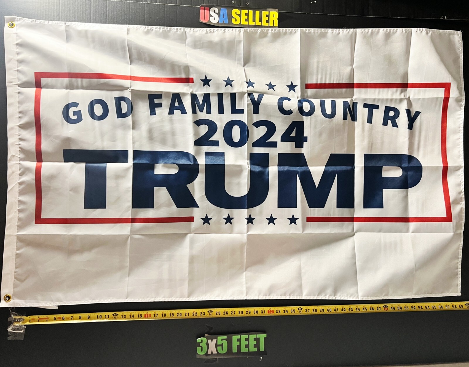 Donald Trump Flag FREE USA SHIP God W Trump America Vivek Desantis USA Sign 3x5'
