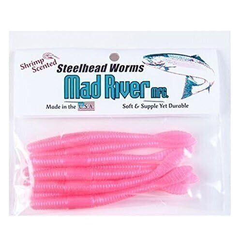 Mad River 3 Inch Steelhead Worms Pink Haze