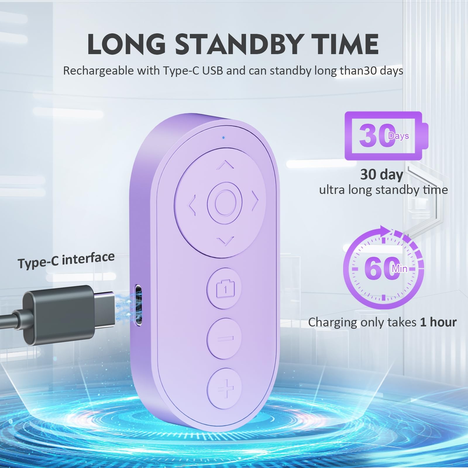 Wireless Remote Control with Zoom in/Out for Android & iPhone,Versatile Shutt...